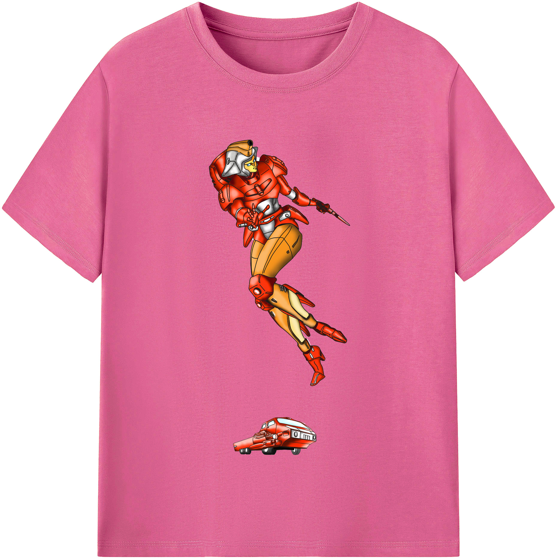 （画像用）  レディースカジュアルプリントTシャツ（綿100％）