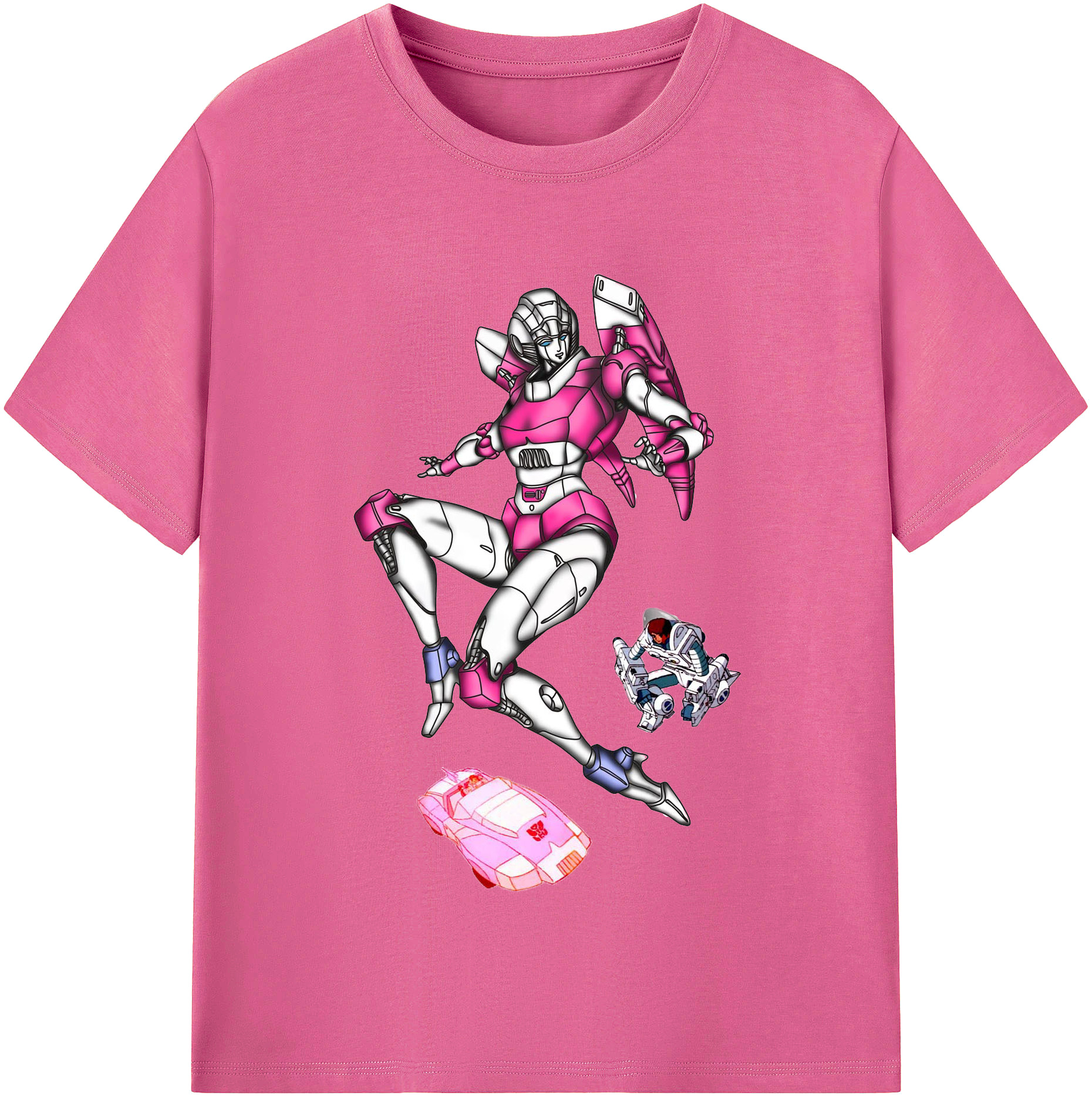 （画像用）  レディースカジュアルプリントTシャツ（綿100％）