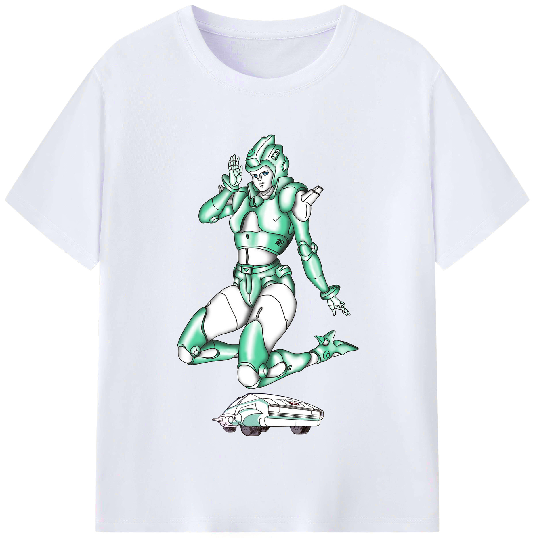 （画像用）  レディースカジュアルプリントTシャツ（綿100％）