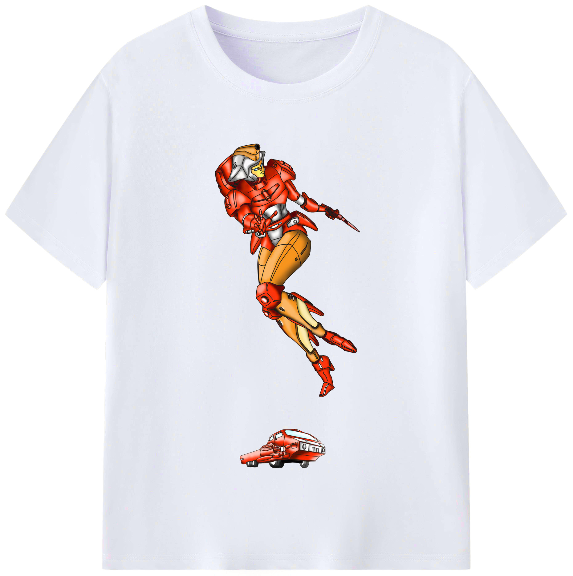 （画像用）  レディースカジュアルプリントTシャツ（綿100％）