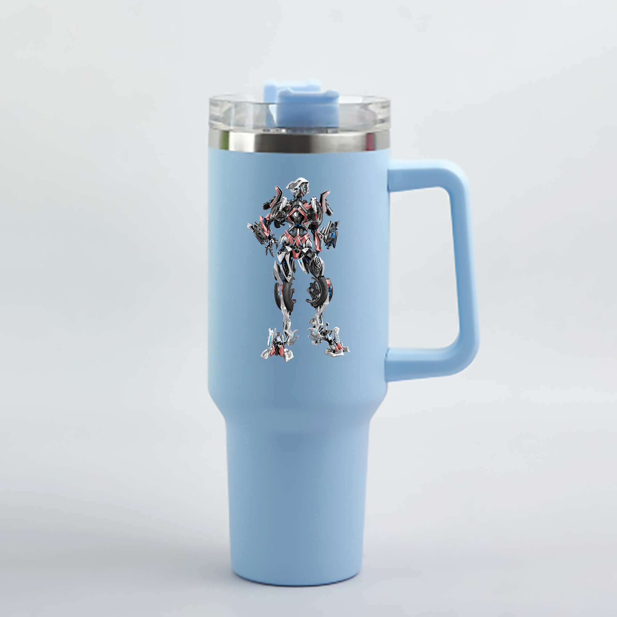 （画像用） Transformers トランスフォーマー 1200mL車用タンブラー - クリスタルステッカー（プラスチックストロー付き）