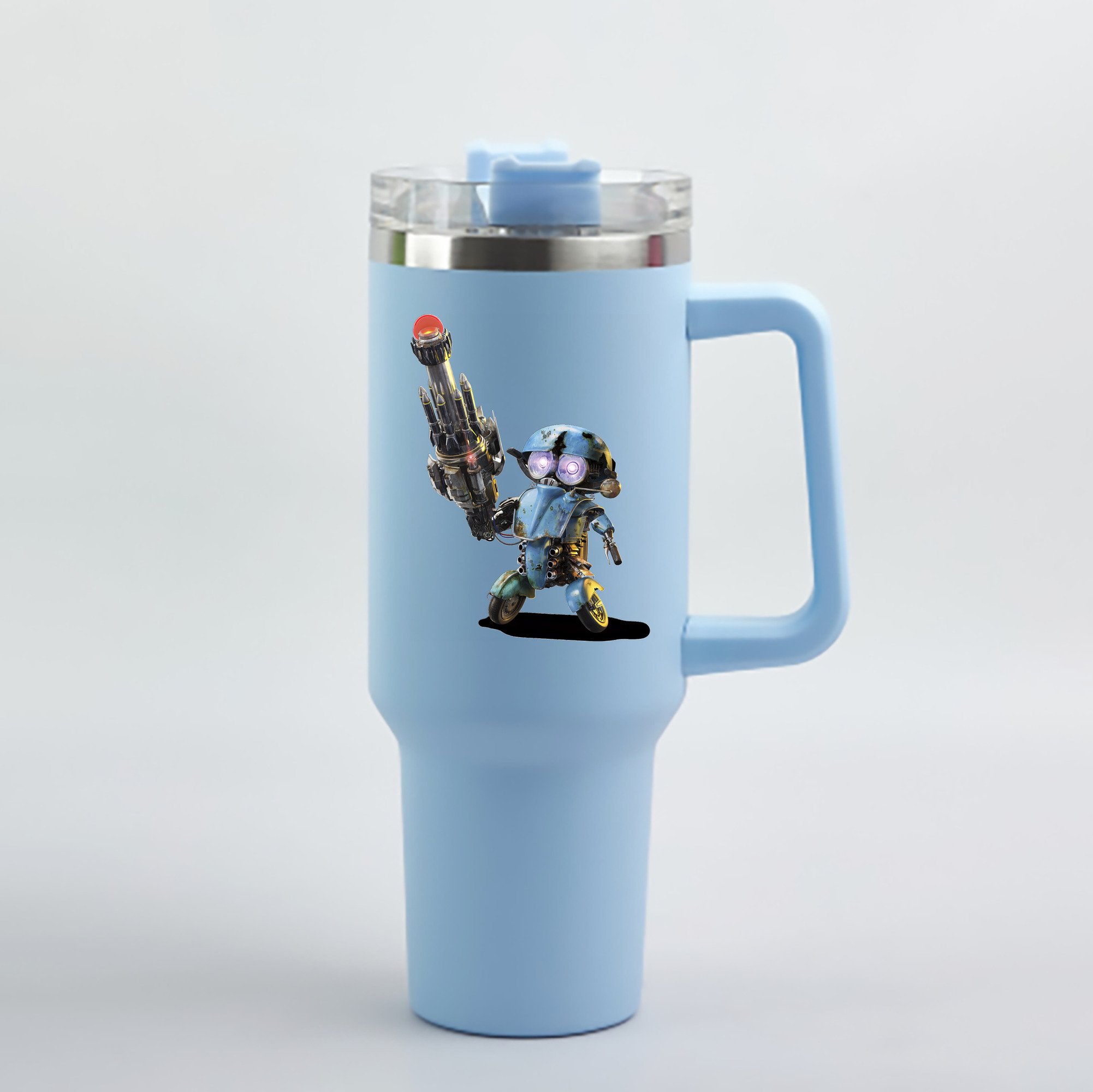 （画像用） Transformers トランスフォーマー 1200mL車用タンブラー - クリスタルステッカー（プラスチックストロー付き）