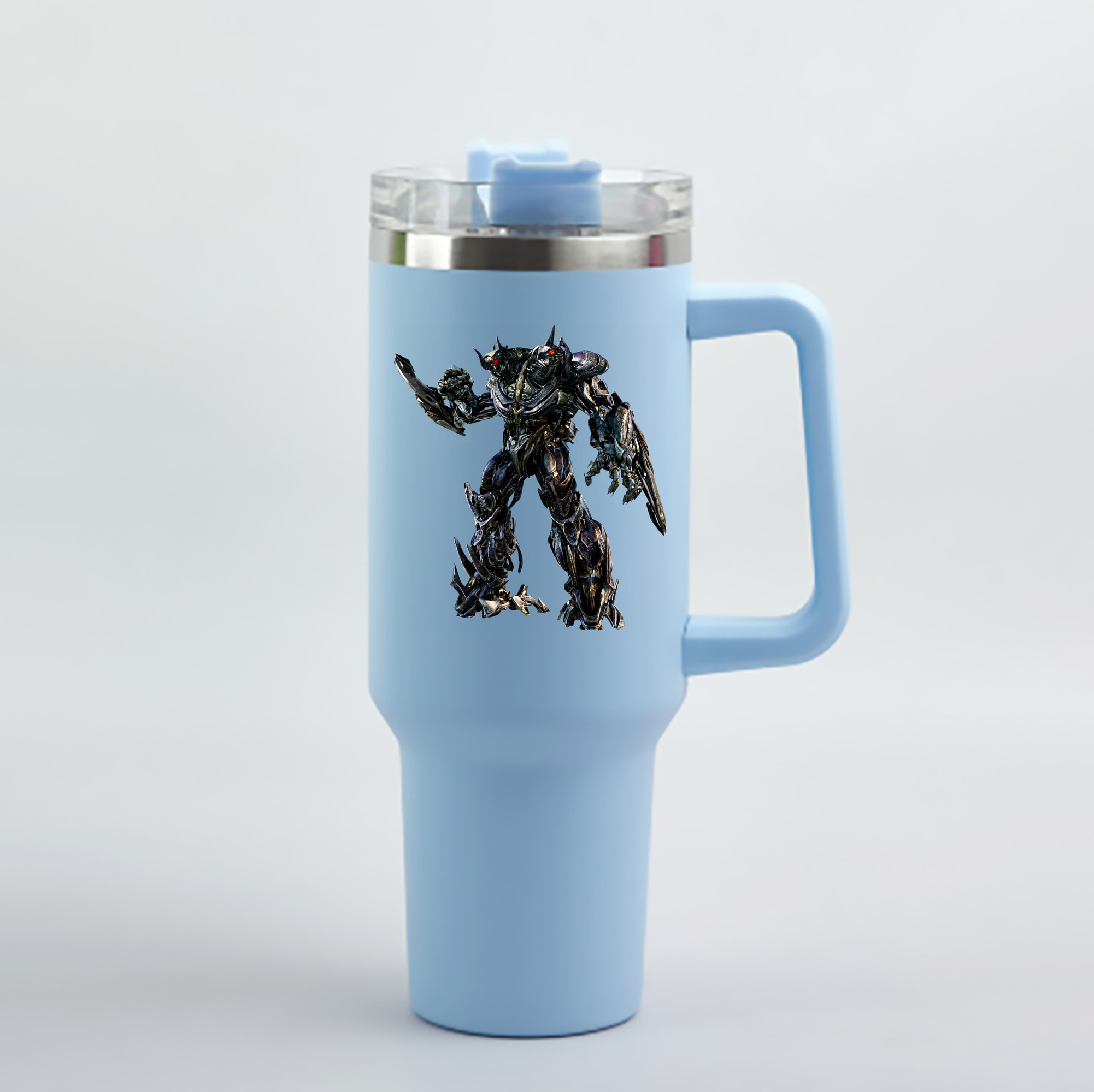 （画像用） Transformers トランスフォーマー 1200mL車用タンブラー - クリスタルステッカー（プラスチックストロー付き）