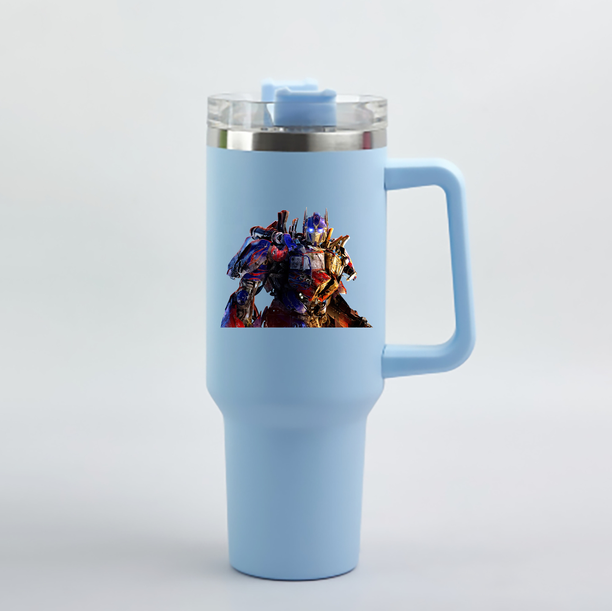 （画像用） Transformers トランスフォーマー 1200mL車用タンブラー - クリスタルステッカー（プラスチックストロー付き）