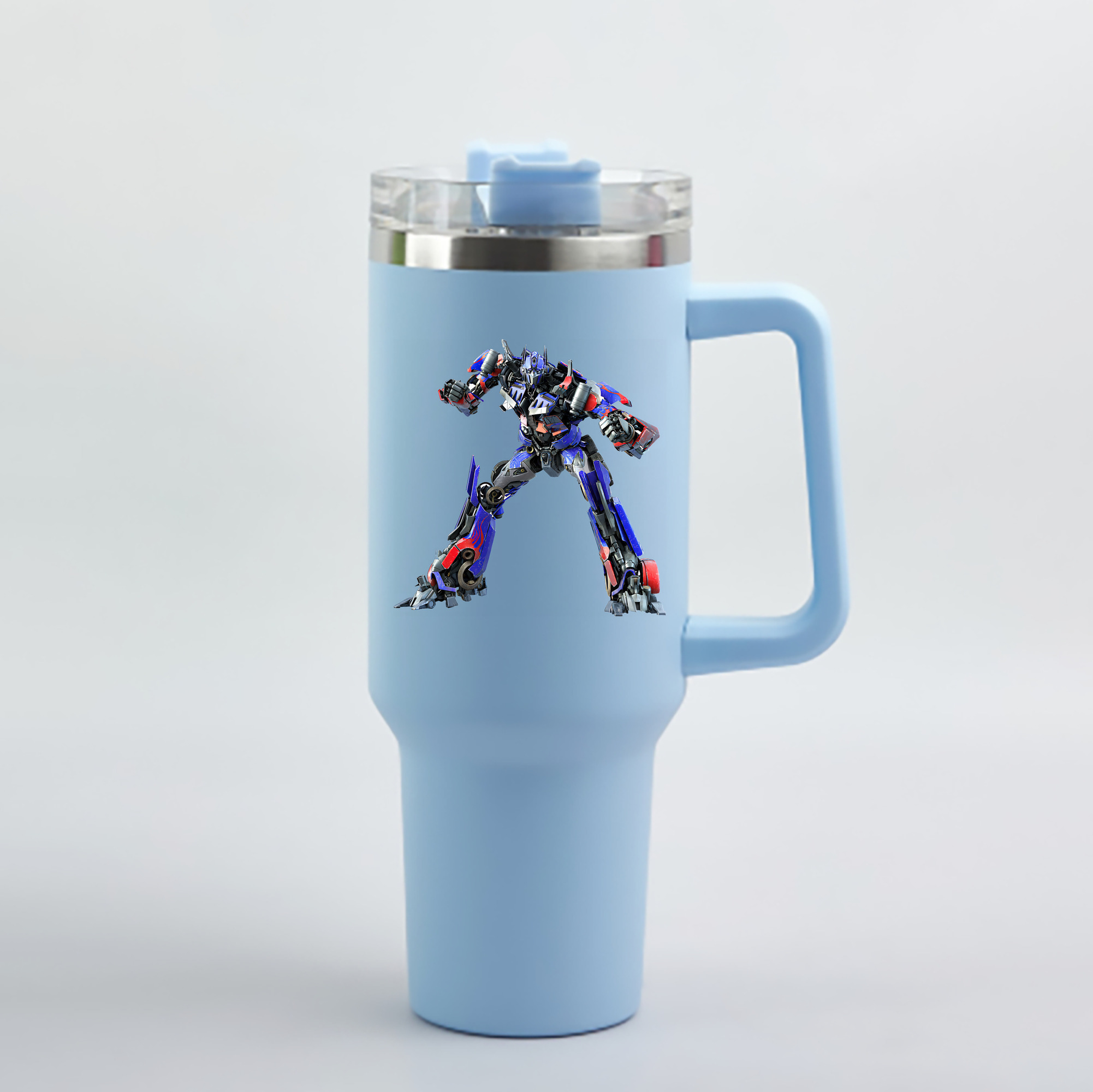 （画像用） Transformers トランスフォーマー 1200mL車用タンブラー - クリスタルステッカー（プラスチックストロー付き）