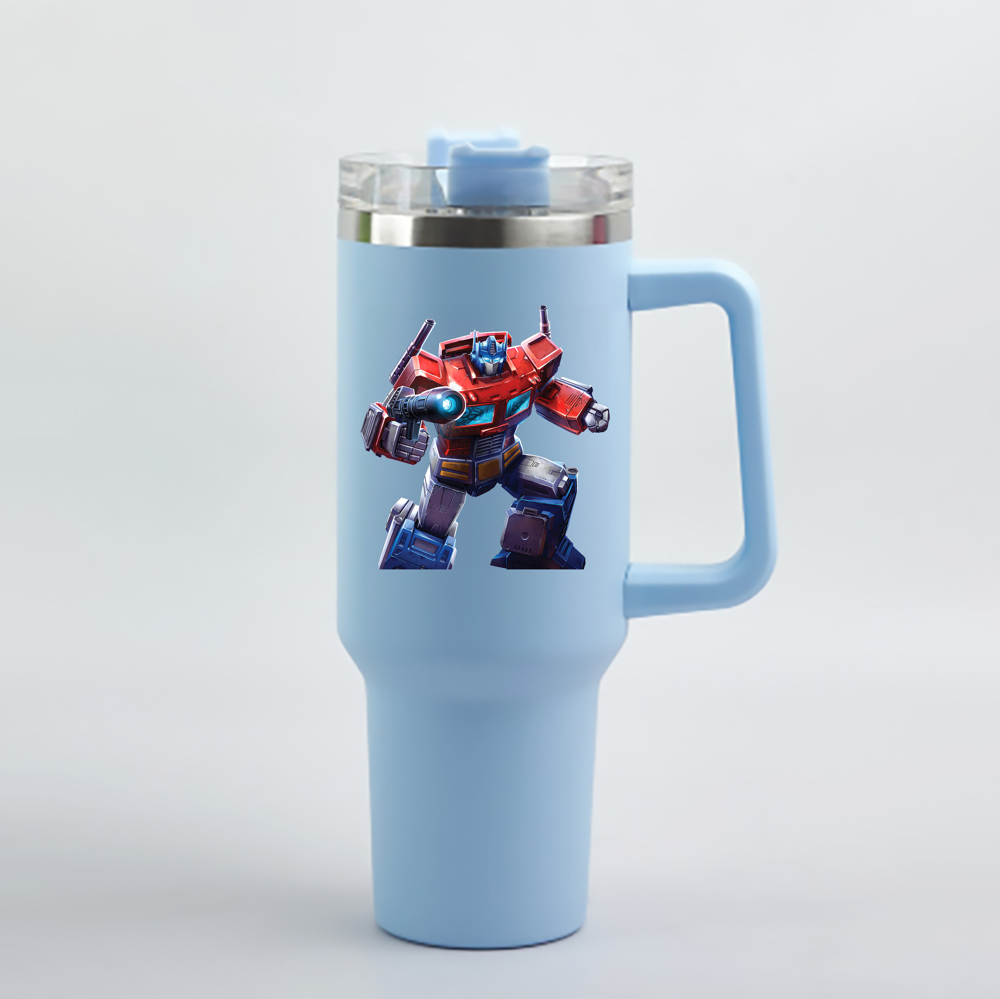 （画像用） Transformers トランスフォーマー 1200mL車用タンブラー - クリスタルステッカー（プラスチックストロー付き）