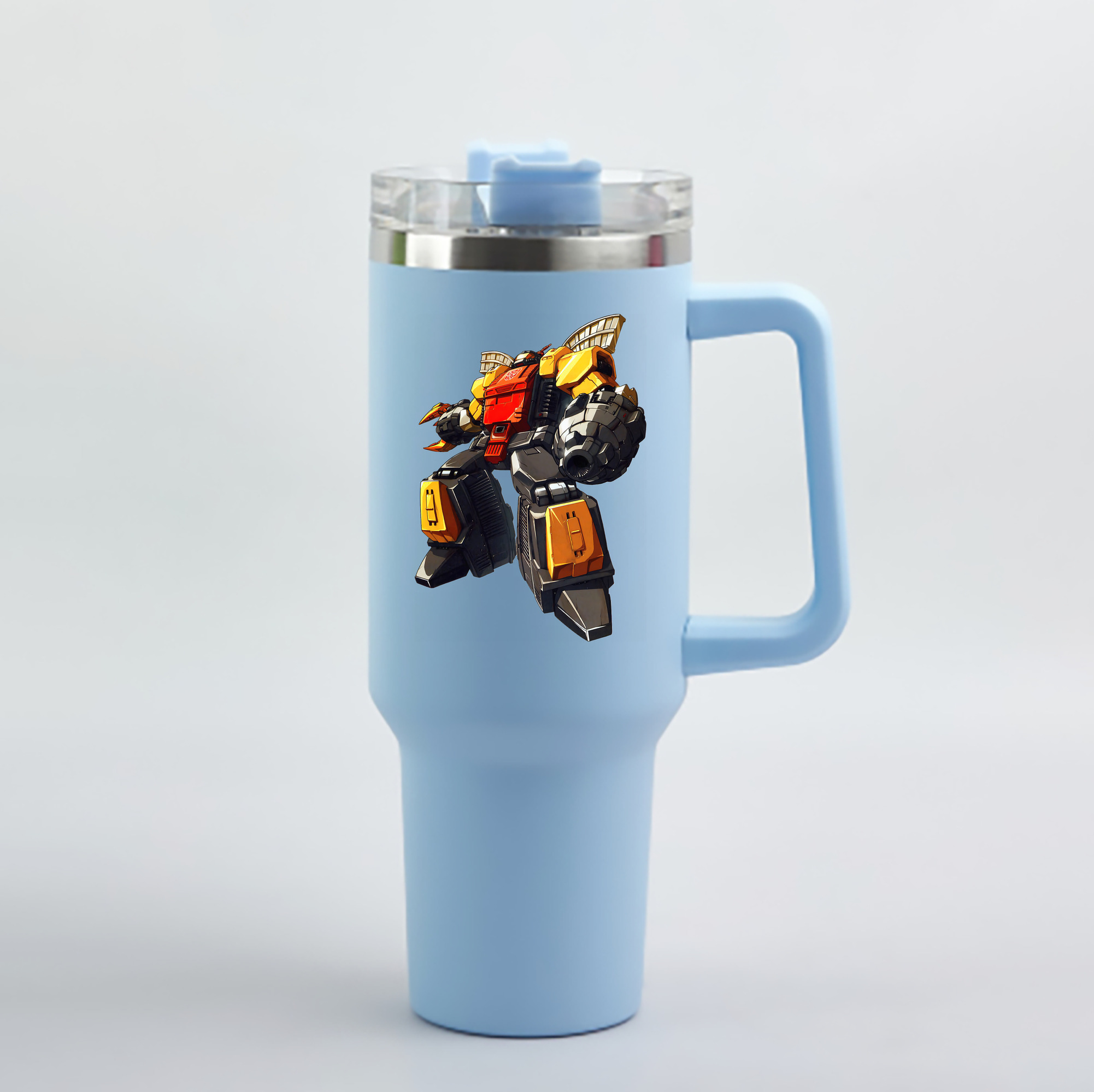 （画像用） Transformers トランスフォーマー 1200mL車用タンブラー - クリスタルステッカー（プラスチックストロー付き）