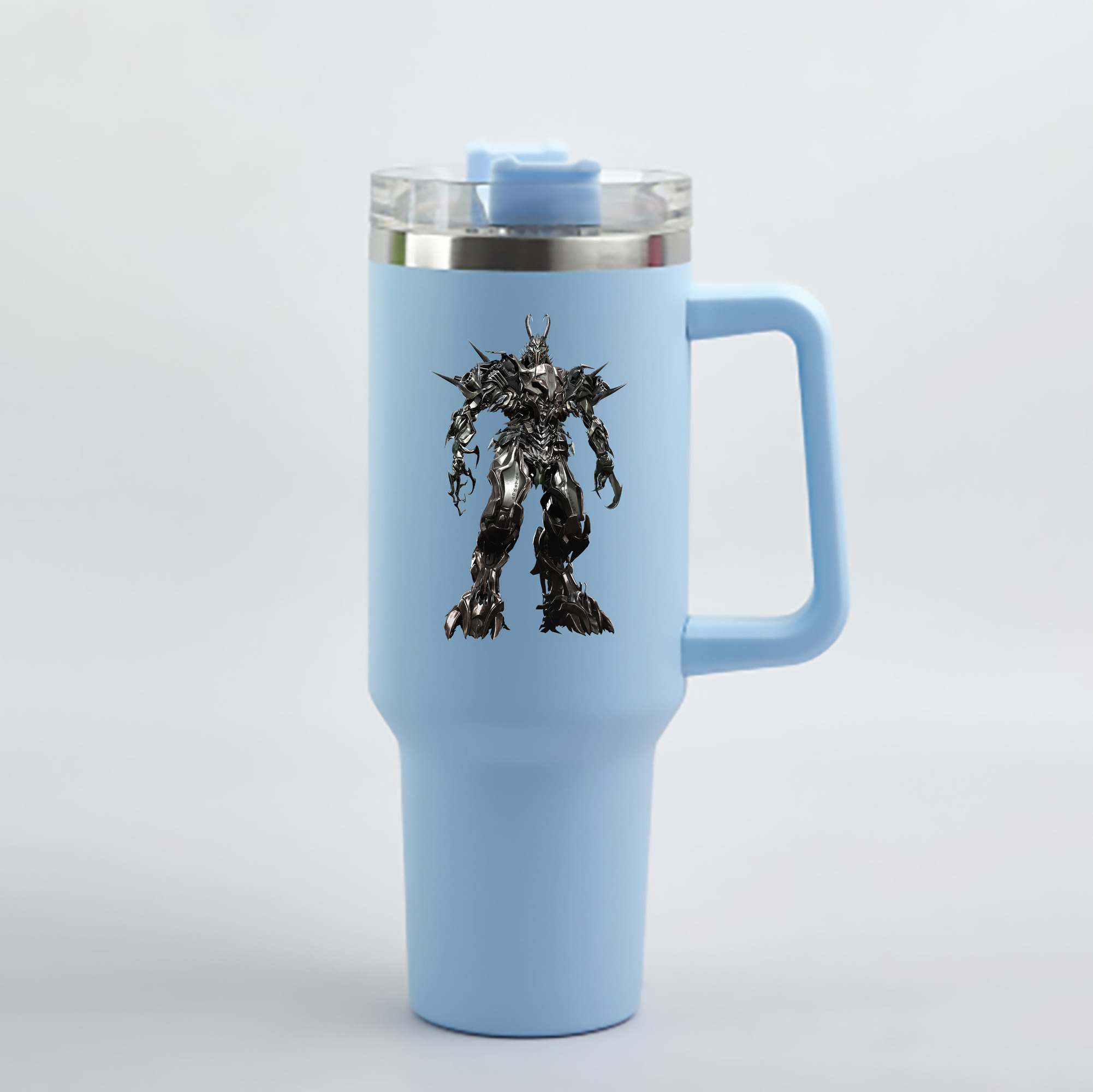 （画像用） Transformers トランスフォーマー 1200mL車用タンブラー - クリスタルステッカー（プラスチックストロー付き）