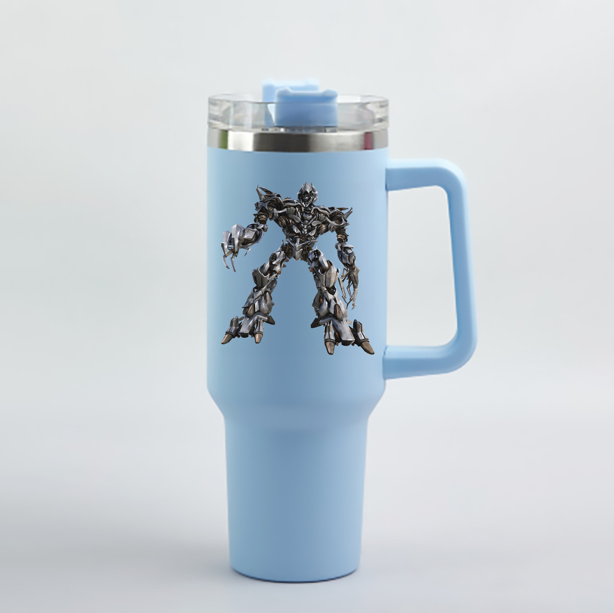 （画像用） Transformers トランスフォーマー 1200mL車用タンブラー - クリスタルステッカー（プラスチックストロー付き）