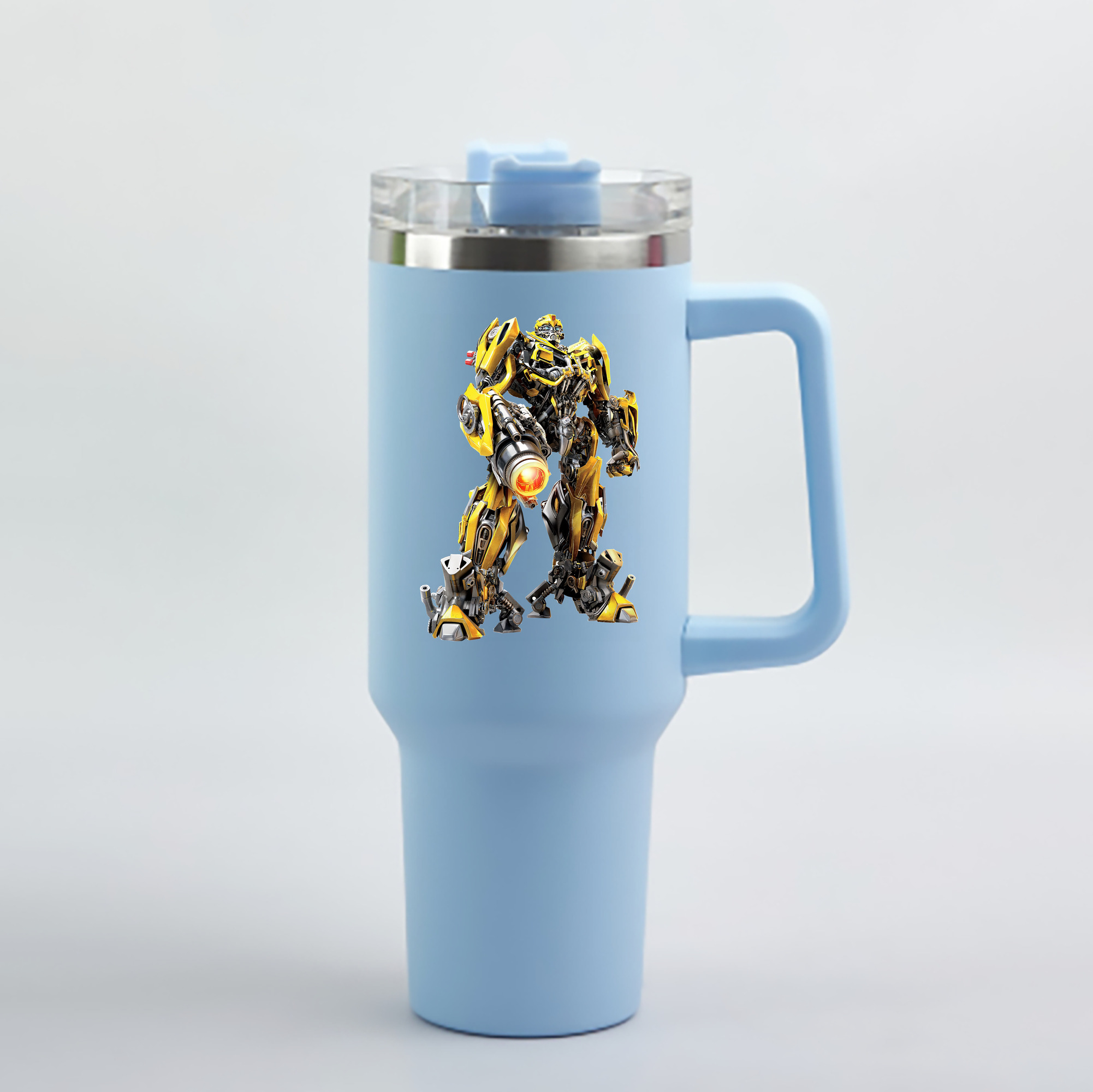 （画像用） Transformers トランスフォーマー 1200mL車用タンブラー - クリスタルステッカー（プラスチックストロー付き）