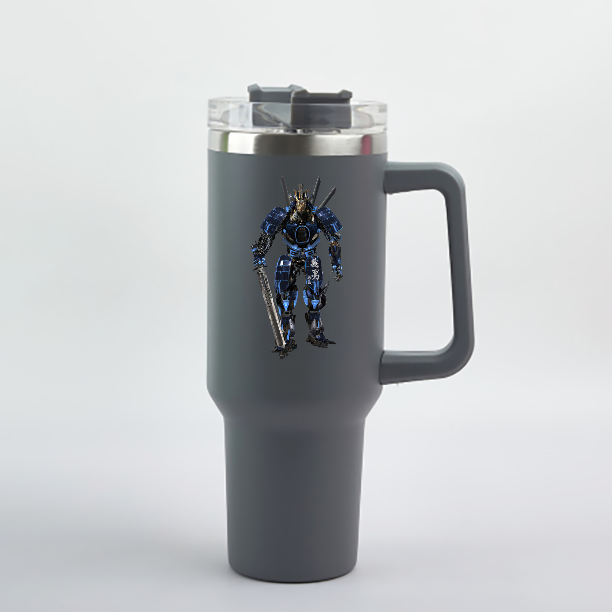 （画像用） Transformers トランスフォーマー 1200mL車用タンブラー - クリスタルステッカー（プラスチックストロー付き）