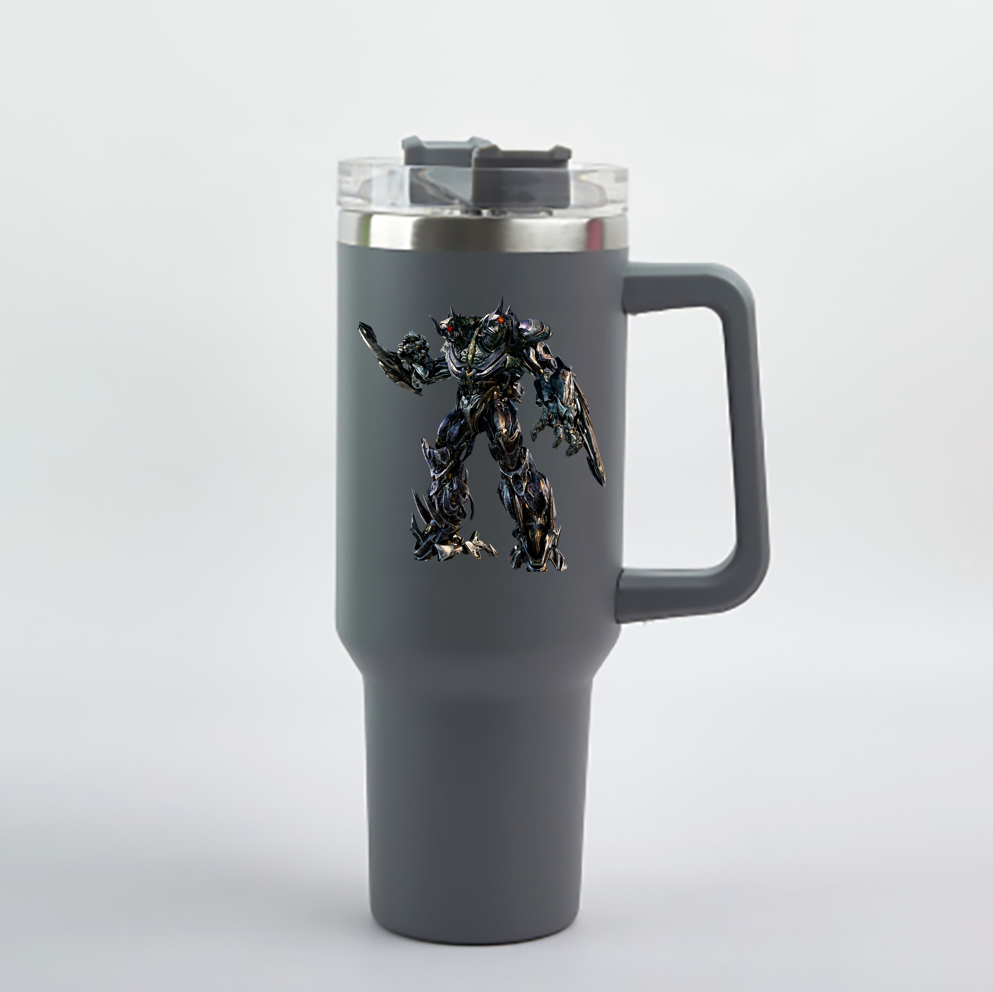 （画像用） Transformers トランスフォーマー 1200mL車用タンブラー - クリスタルステッカー（プラスチックストロー付き）