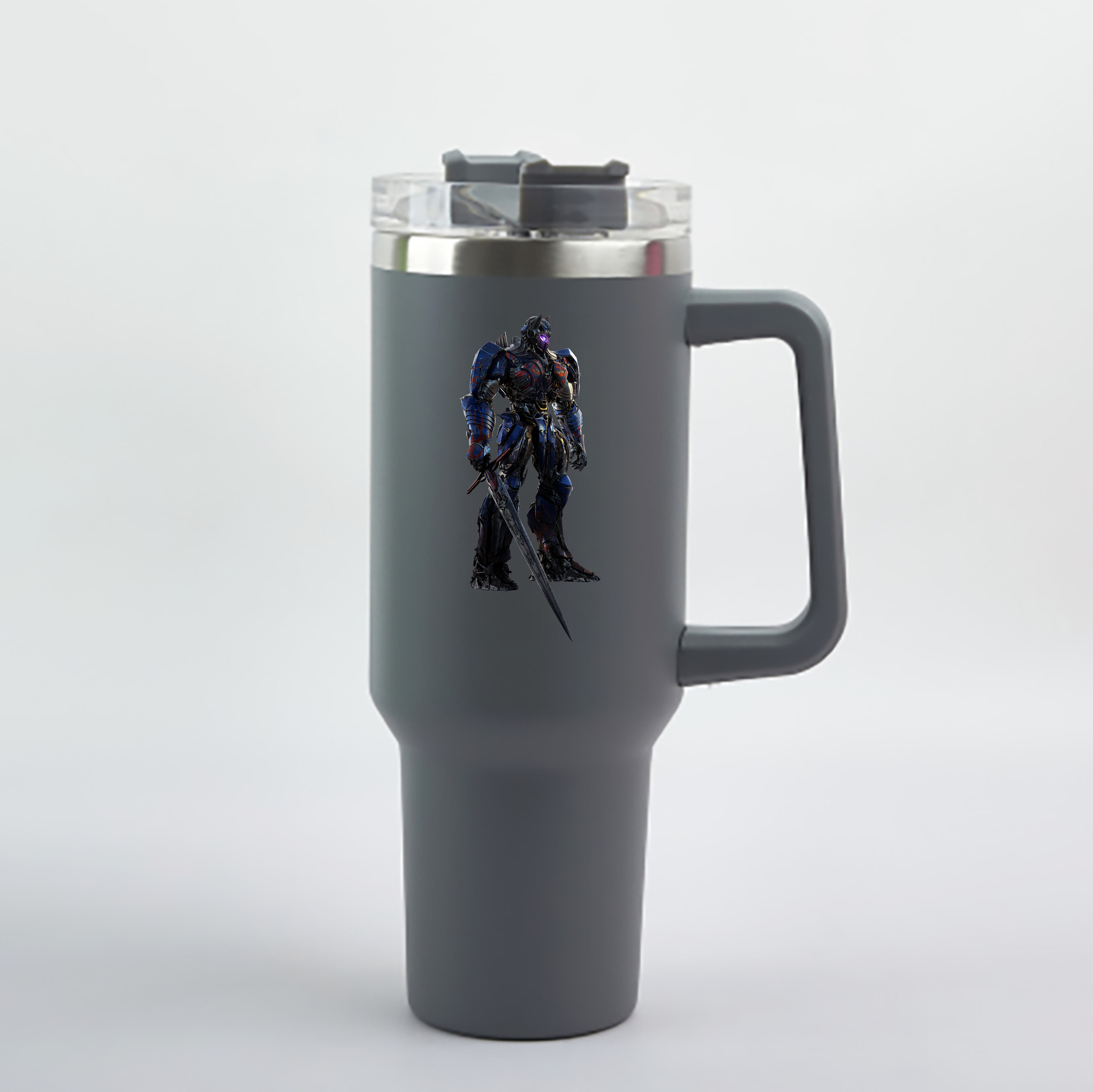 （画像用） Transformers トランスフォーマー 1200mL車用タンブラー - クリスタルステッカー（プラスチックストロー付き）
