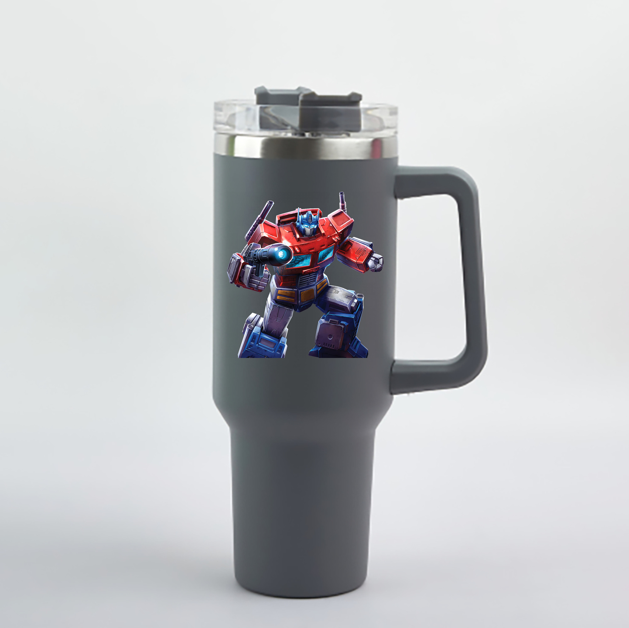 （画像用） Transformers トランスフォーマー 1200mL車用タンブラー - クリスタルステッカー（プラスチックストロー付き）