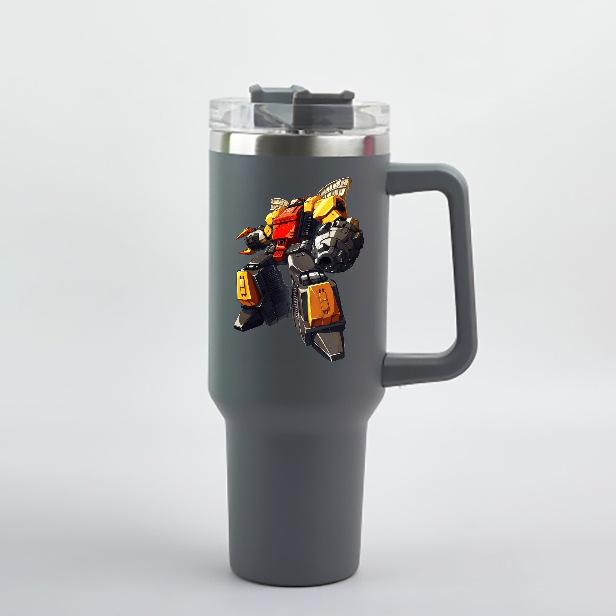 （画像用） Transformers トランスフォーマー 1200mL車用タンブラー - クリスタルステッカー（プラスチックストロー付き）