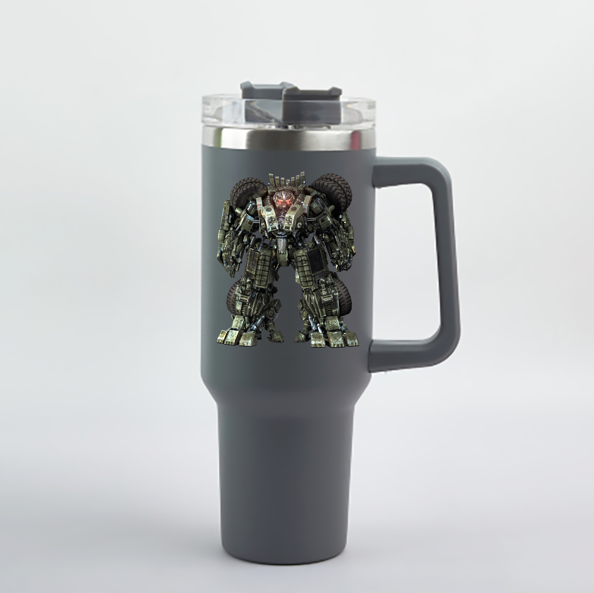 （画像用） Transformers トランスフォーマー 1200mL車用タンブラー - クリスタルステッカー（プラスチックストロー付き）