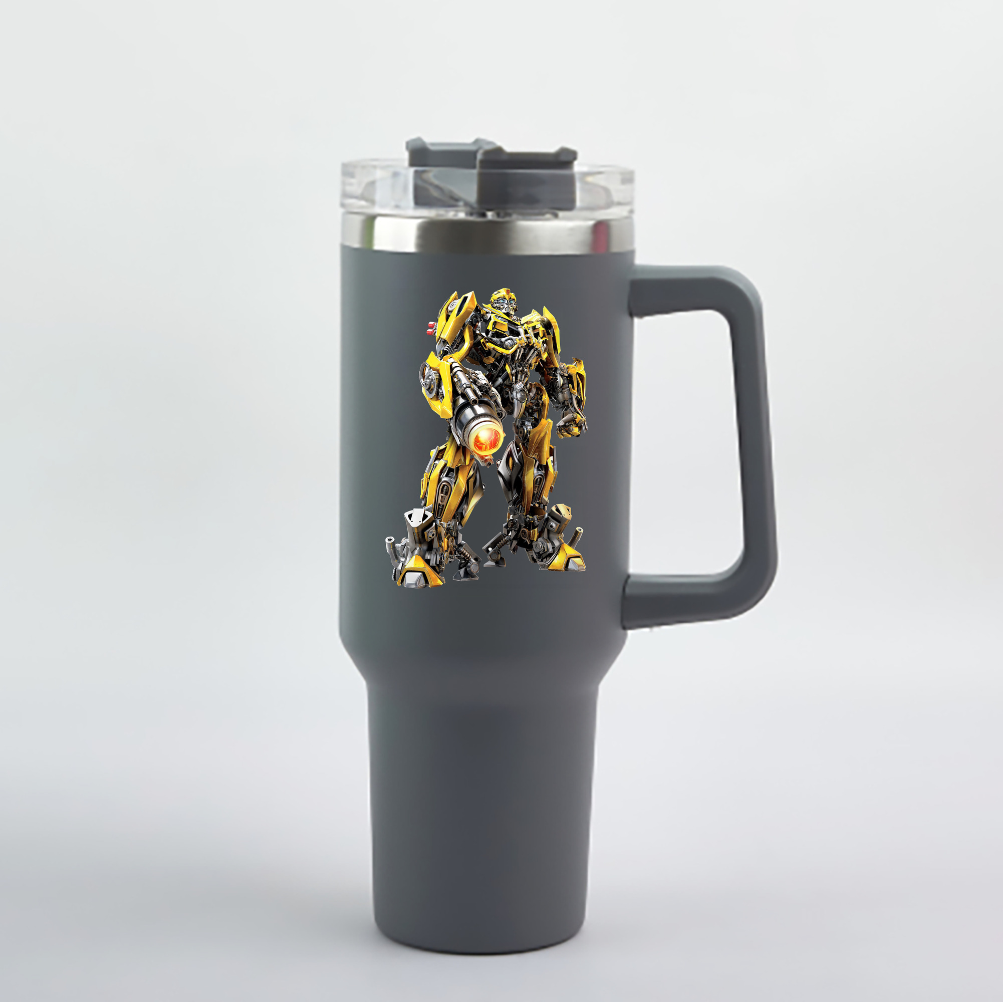 （画像用） Transformers トランスフォーマー 1200mL車用タンブラー - クリスタルステッカー（プラスチックストロー付き）