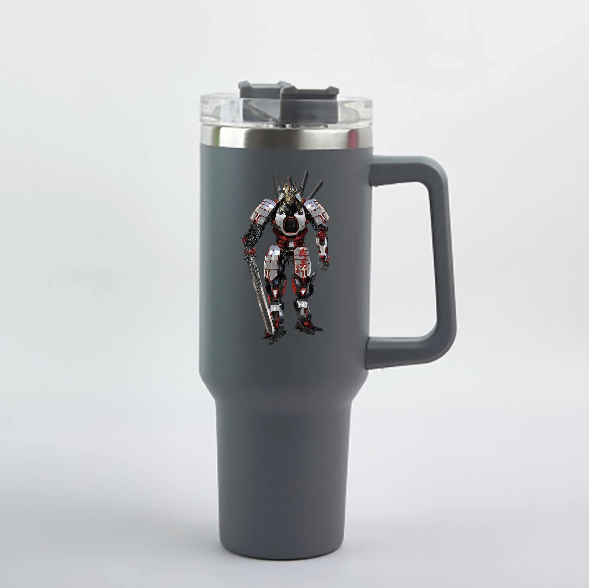 （画像用） Transformers トランスフォーマー 1200mL車用タンブラー - クリスタルステッカー（プラスチックストロー付き）