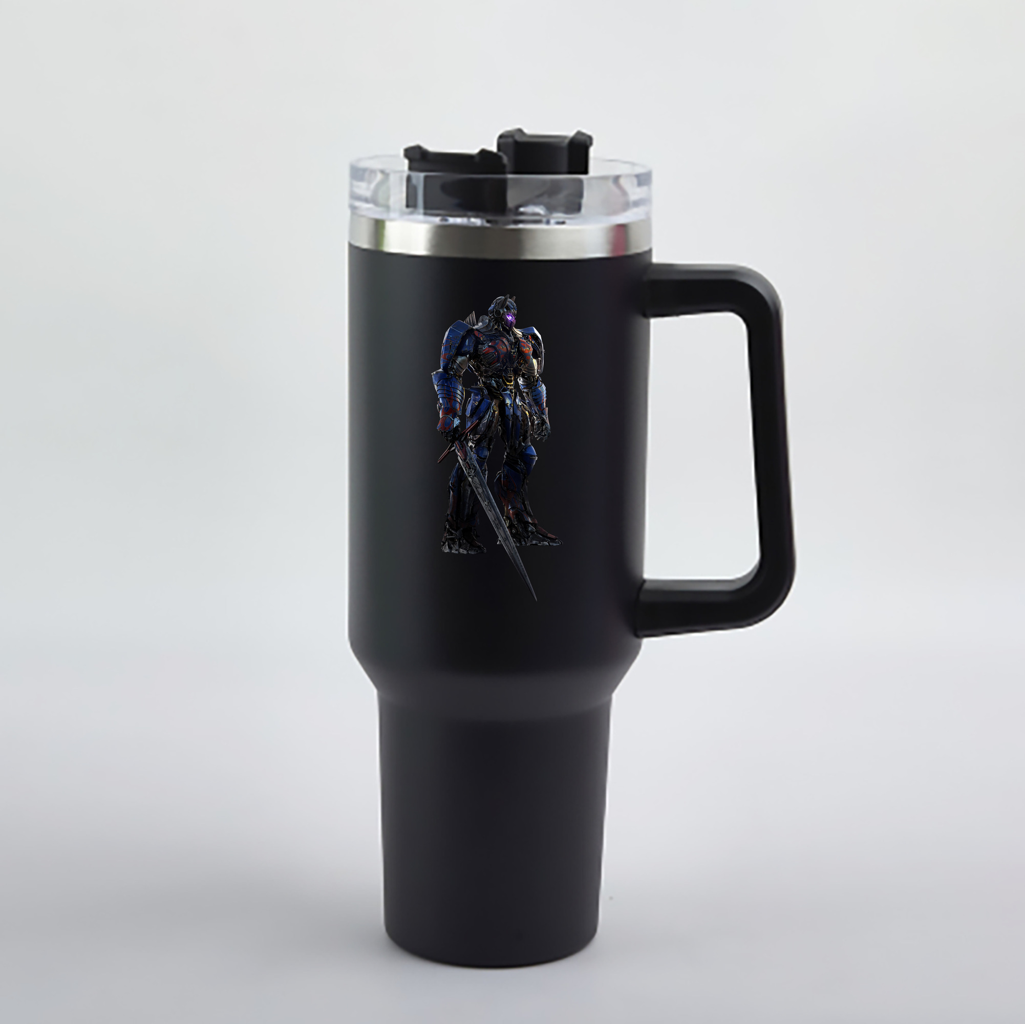 （画像用） Transformers トランスフォーマー 1200mL車用タンブラー - クリスタルステッカー（プラスチックストロー付き）