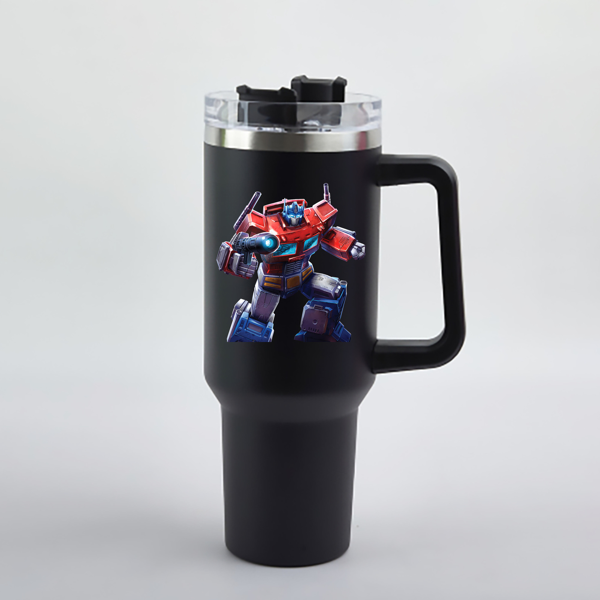 （画像用） Transformers トランスフォーマー 1200mL車用タンブラー - クリスタルステッカー（プラスチックストロー付き）