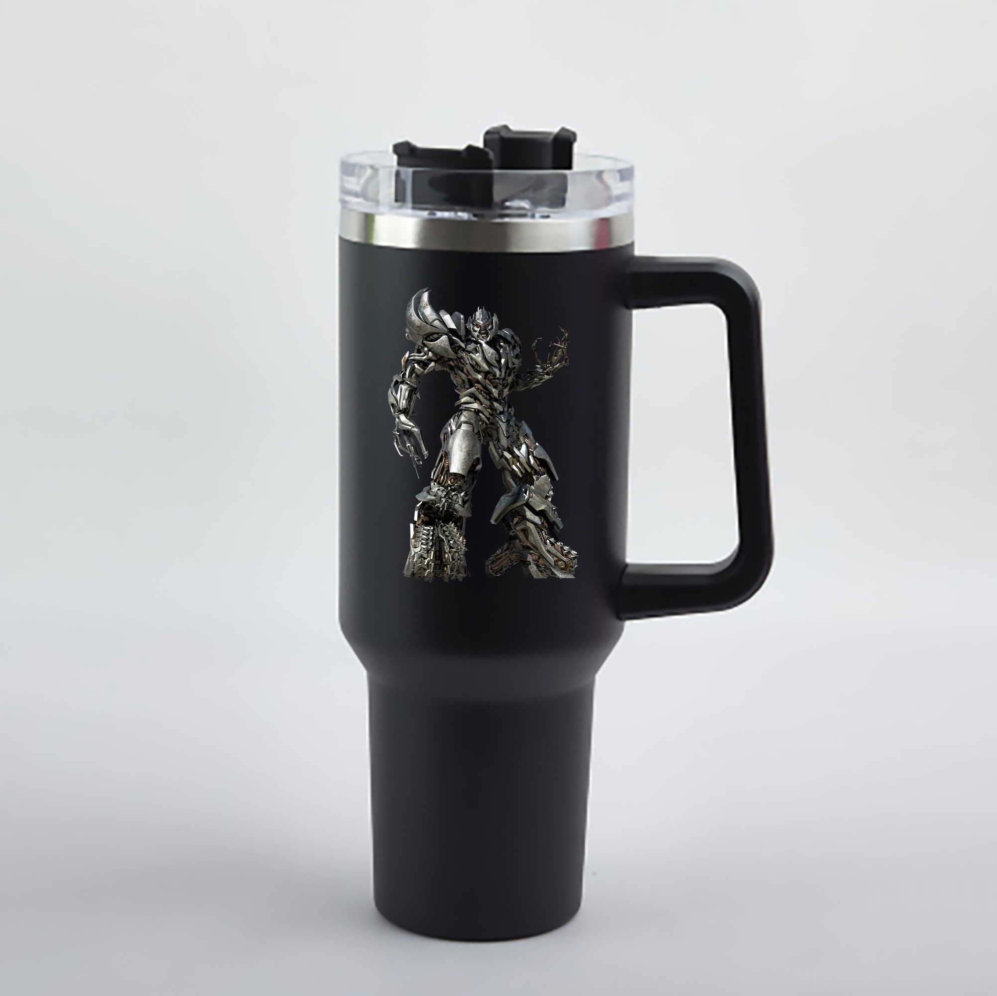 （画像用） Transformers トランスフォーマー 1200mL車用タンブラー - クリスタルステッカー（プラスチックストロー付き）