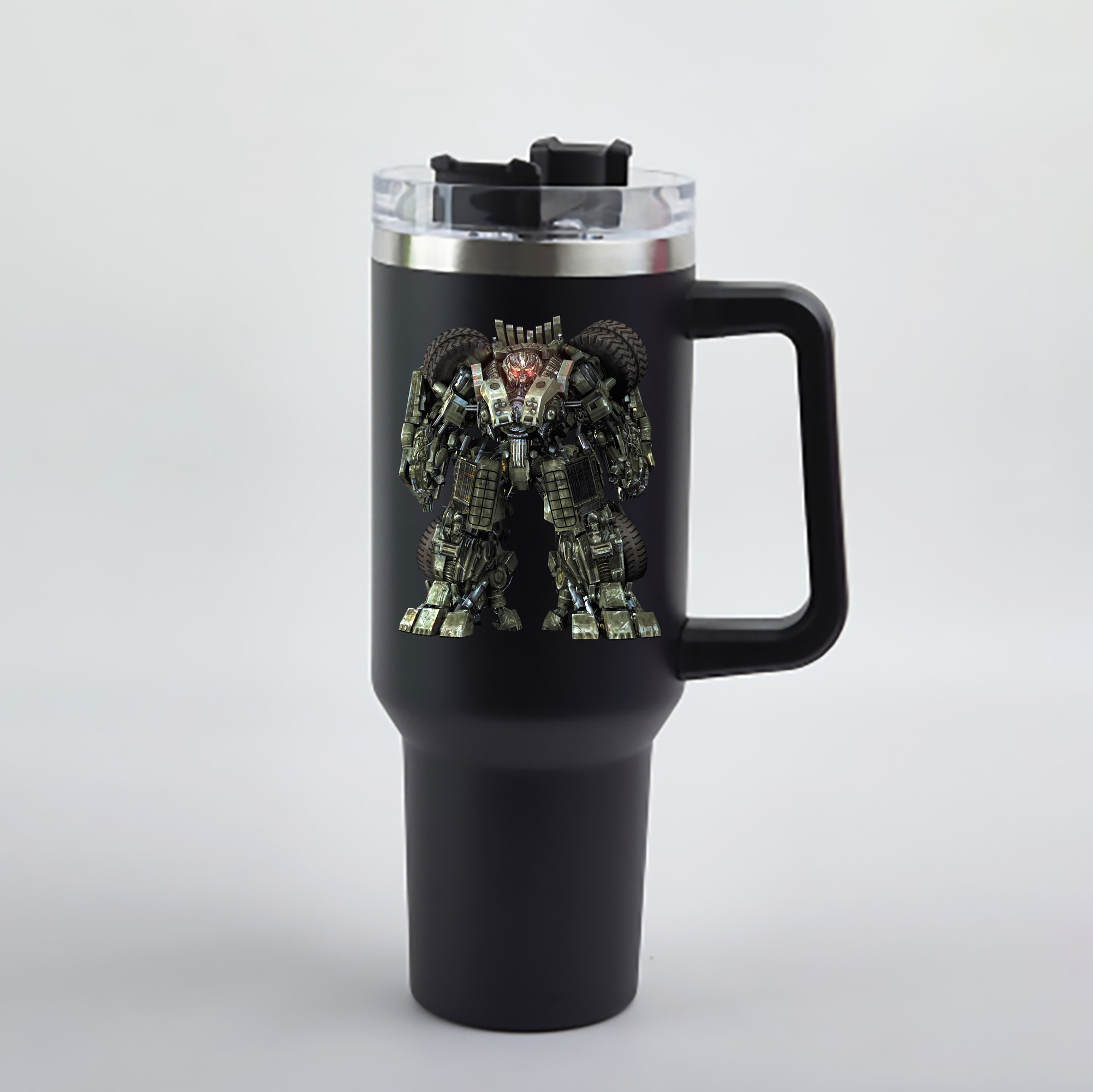 （画像用） Transformers トランスフォーマー 1200mL車用タンブラー - クリスタルステッカー（プラスチックストロー付き）