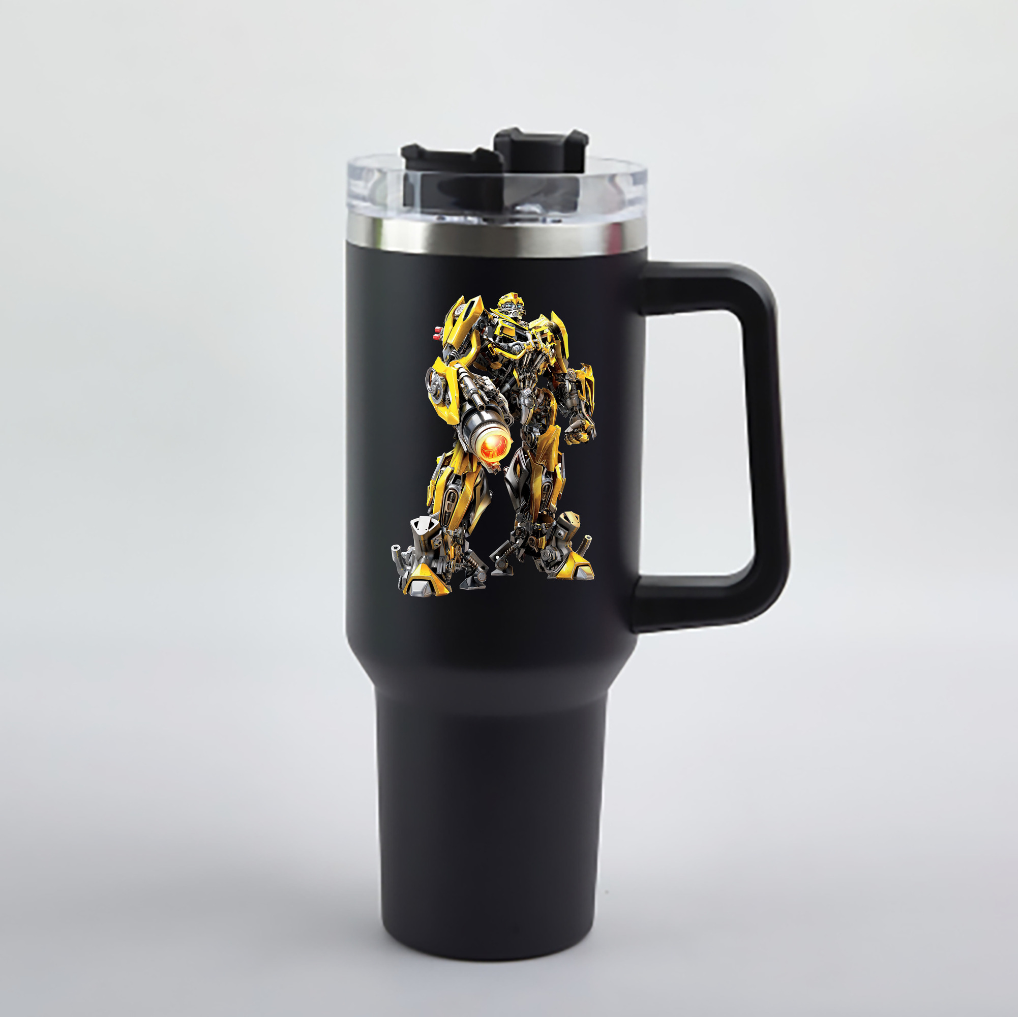 （画像用） Transformers トランスフォーマー 1200mL車用タンブラー - クリスタルステッカー（プラスチックストロー付き）