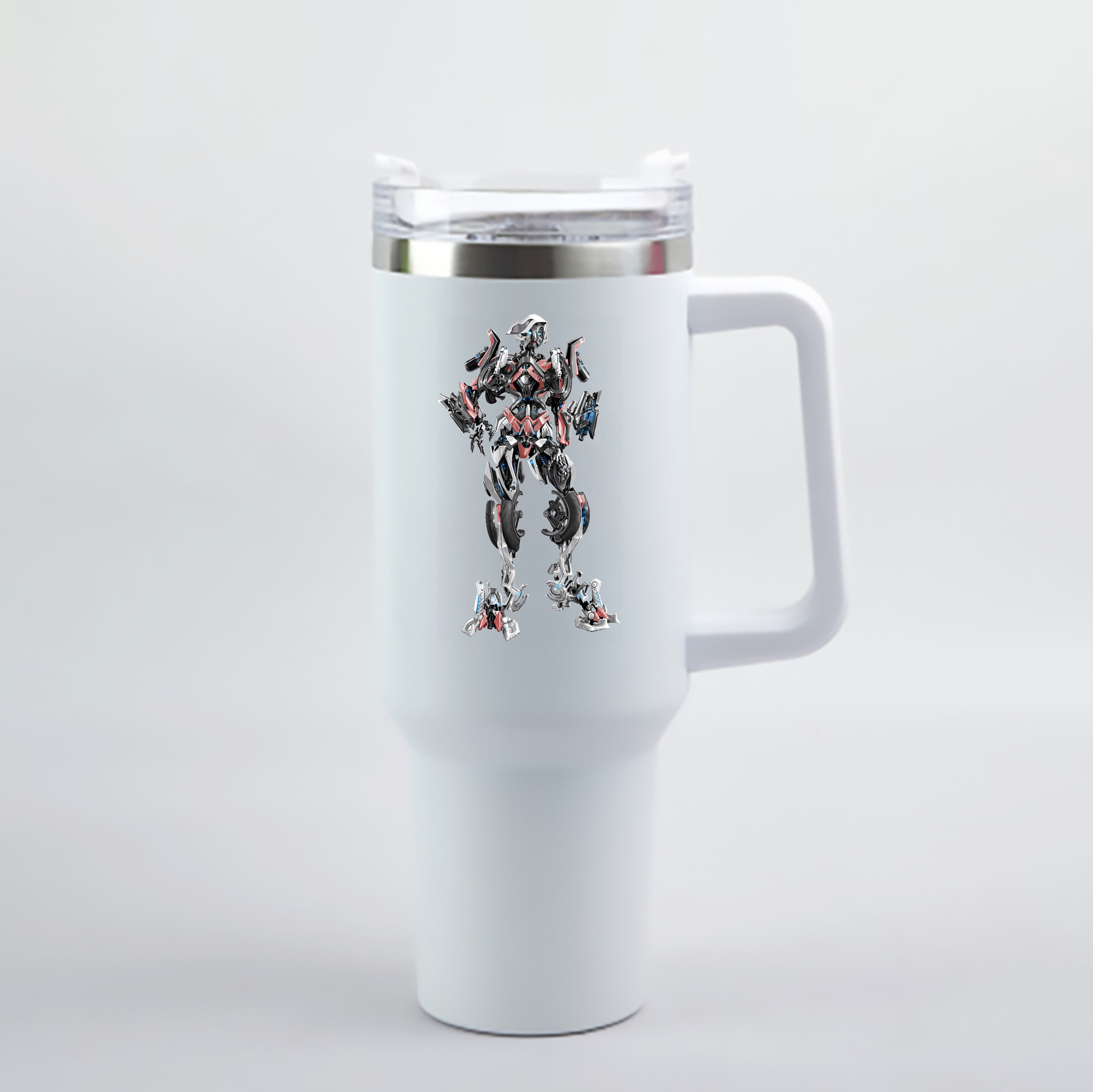 （画像用） Transformers トランスフォーマー 1200mL車用タンブラー - クリスタルステッカー（プラスチックストロー付き）