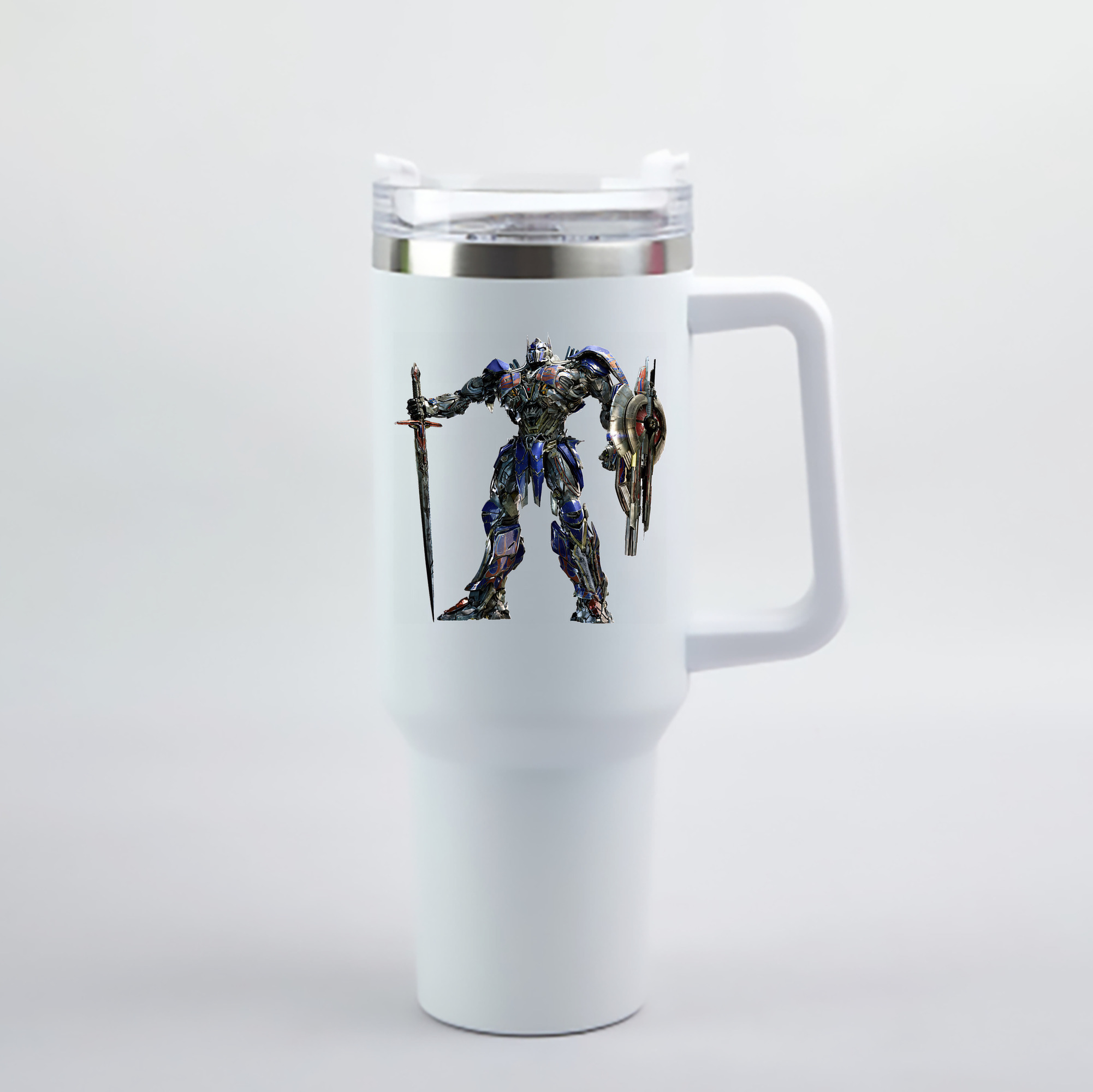 （画像用） Transformers トランスフォーマー 1200mL車用タンブラー - クリスタルステッカー（プラスチックストロー付き）