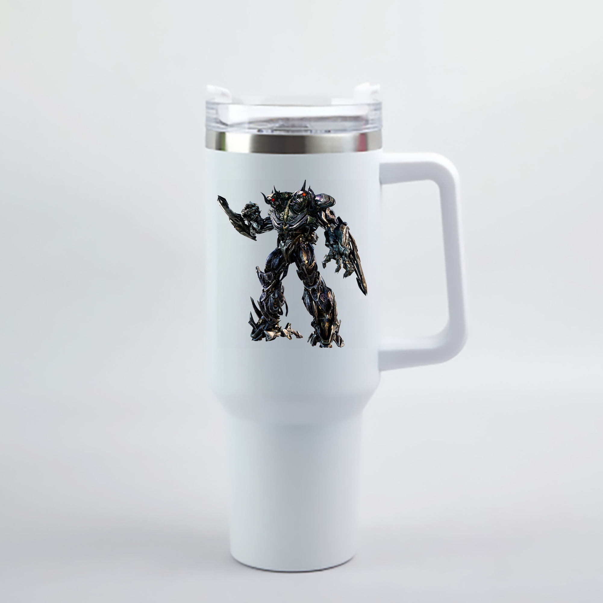 （画像用） Transformers トランスフォーマー 1200mL車用タンブラー - クリスタルステッカー（プラスチックストロー付き）