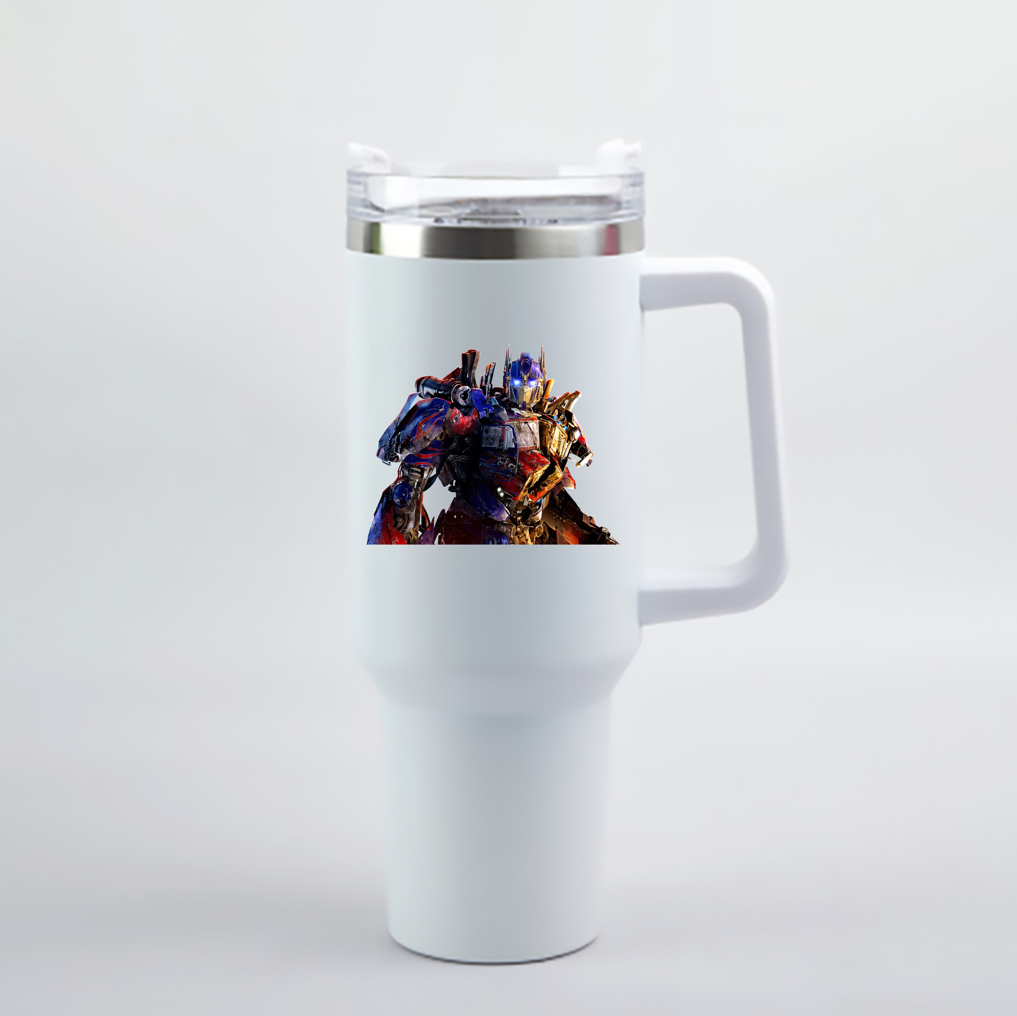 （画像用） Transformers トランスフォーマー 1200mL車用タンブラー - クリスタルステッカー（プラスチックストロー付き）