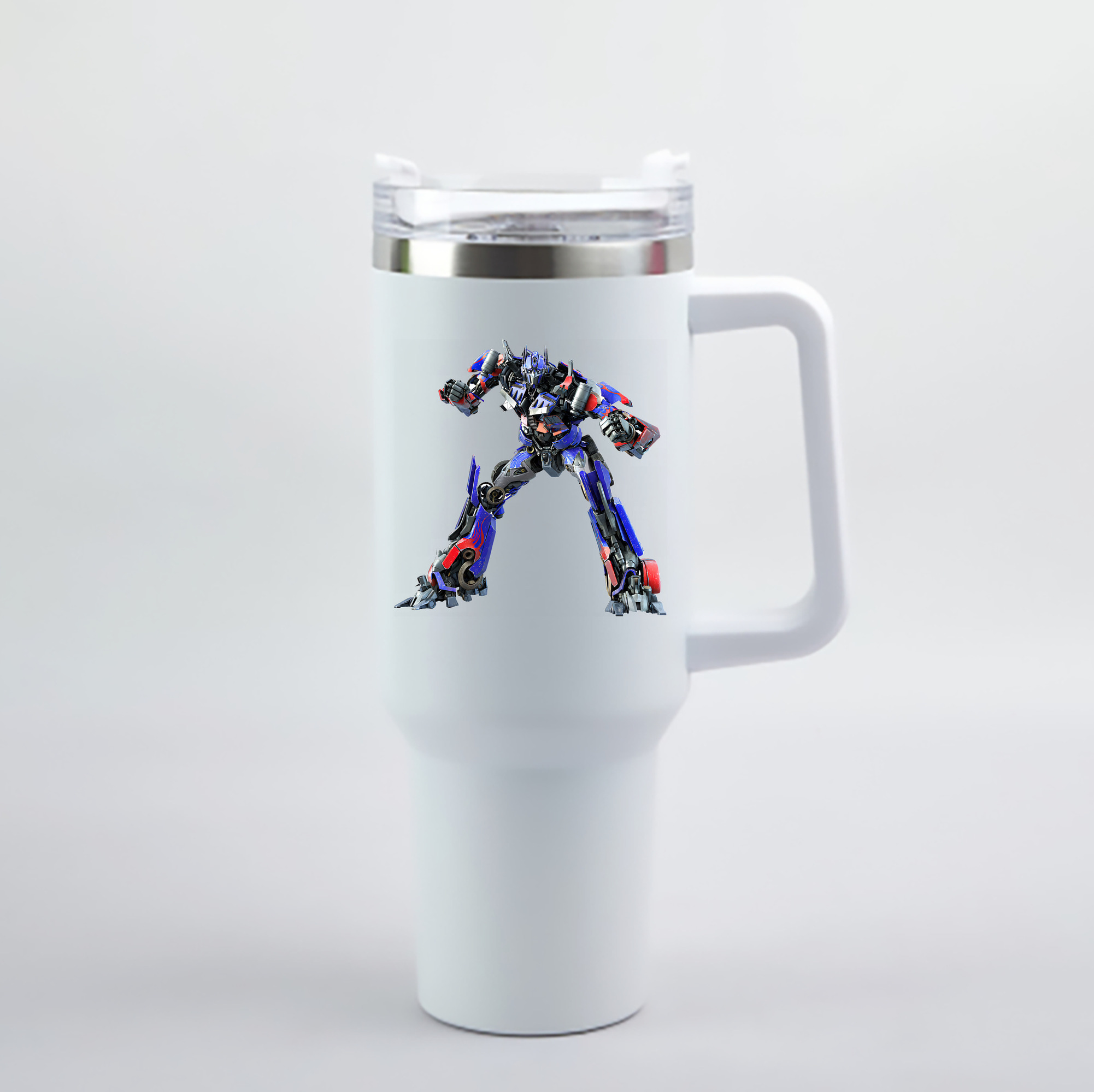 （画像用） Transformers トランスフォーマー 1200mL車用タンブラー - クリスタルステッカー（プラスチックストロー付き）