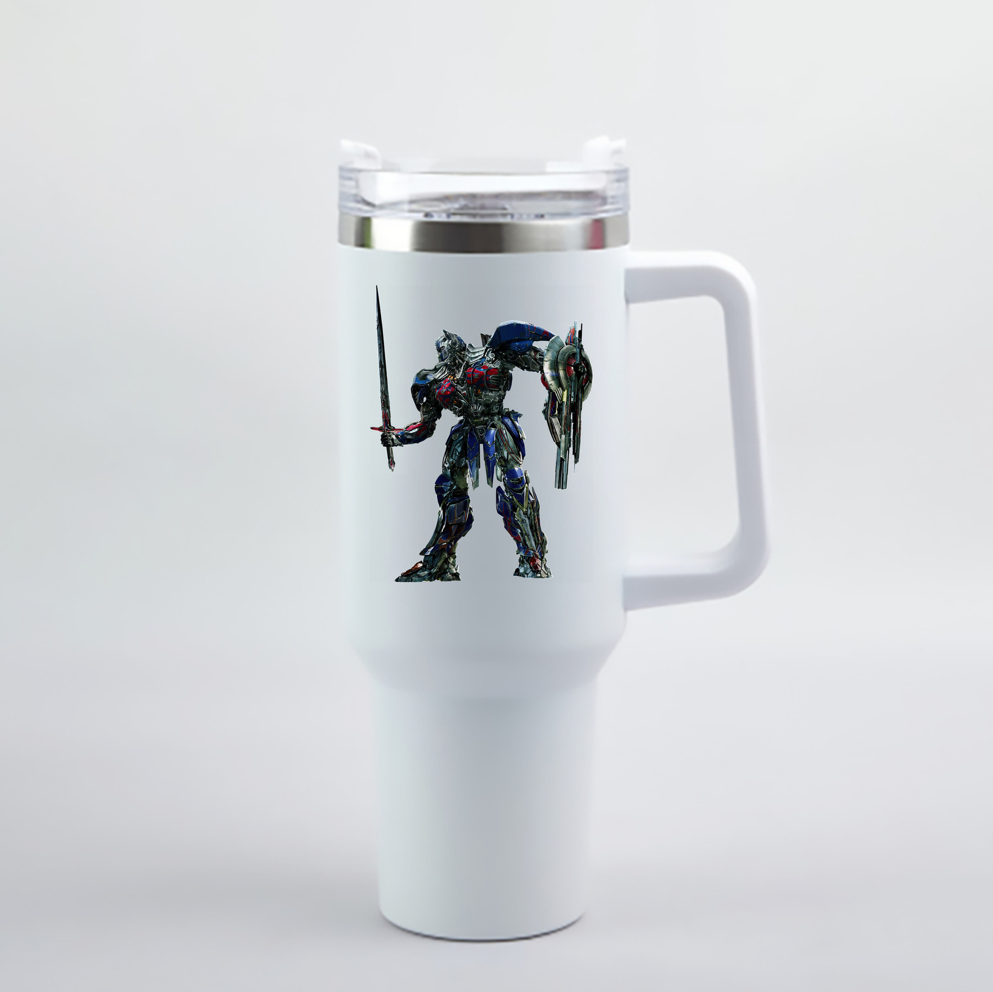 （画像用） Transformers トランスフォーマー 1200mL車用タンブラー - クリスタルステッカー（プラスチックストロー付き）