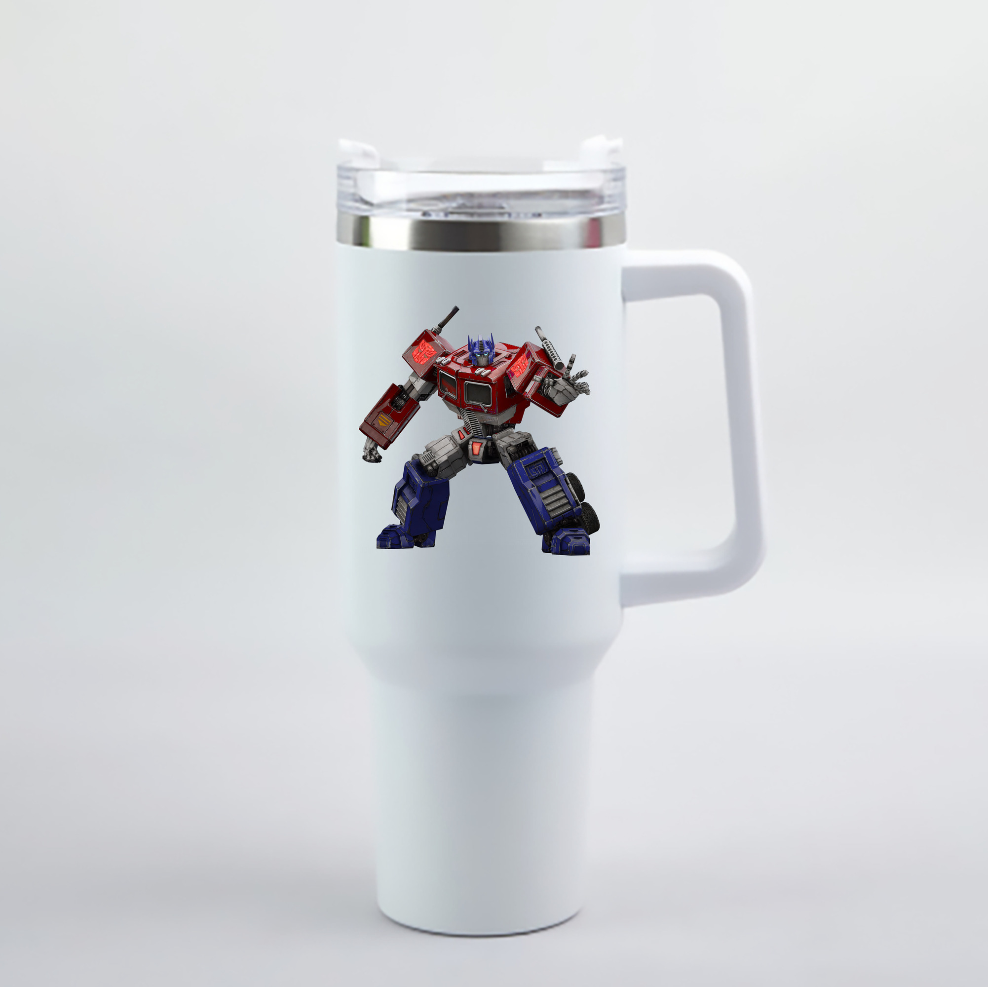 （画像用） Transformers トランスフォーマー 1200mL車用タンブラー - クリスタルステッカー（プラスチックストロー付き）