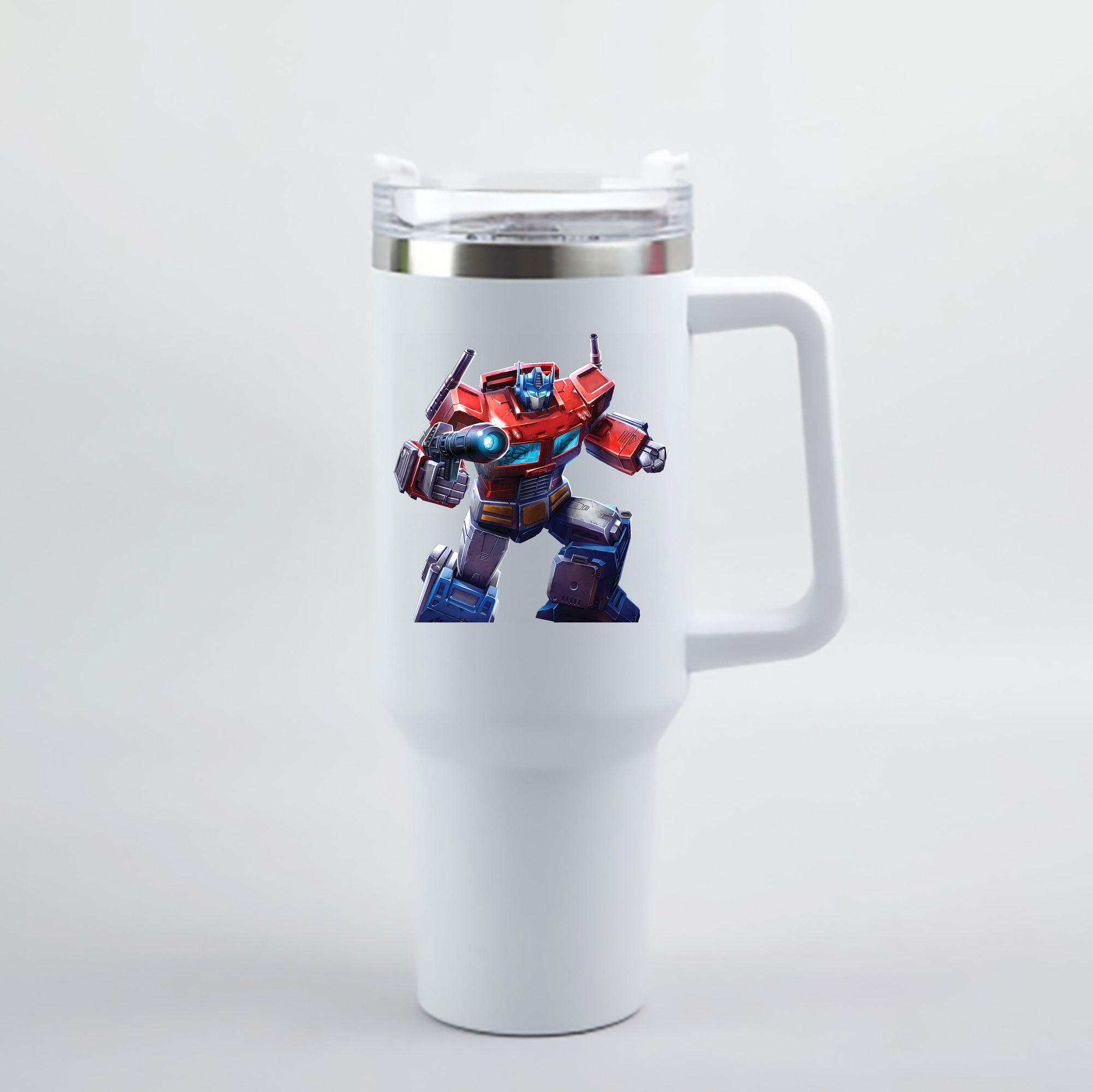 （画像用） Transformers トランスフォーマー 1200mL車用タンブラー - クリスタルステッカー（プラスチックストロー付き）