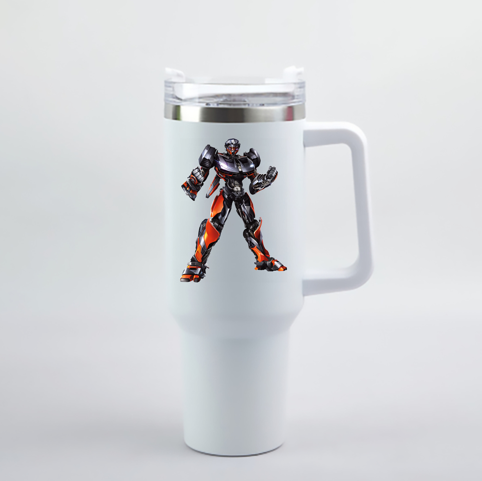 （画像用） Transformers トランスフォーマー 1200mL車用タンブラー - クリスタルステッカー（プラスチックストロー付き）
