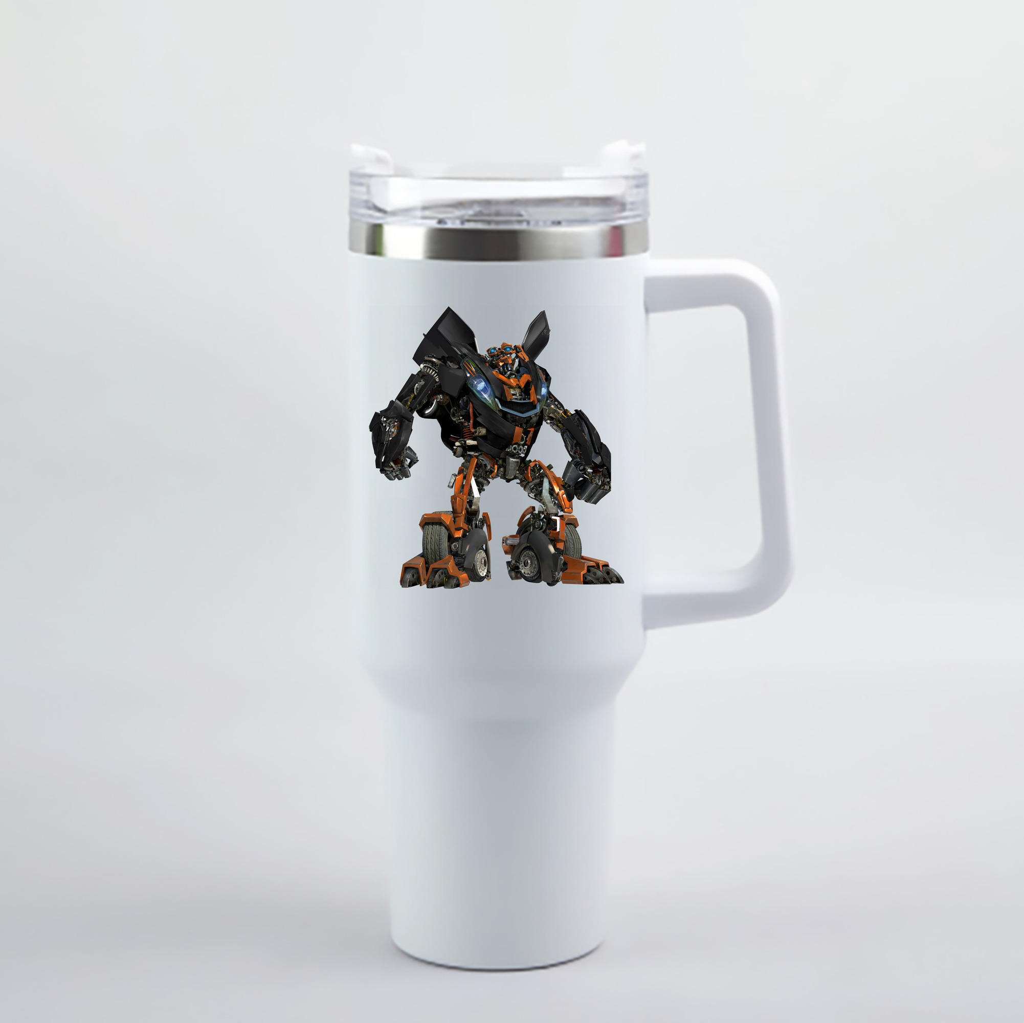 （画像用） Transformers トランスフォーマー 1200mL車用タンブラー - クリスタルステッカー（プラスチックストロー付き）