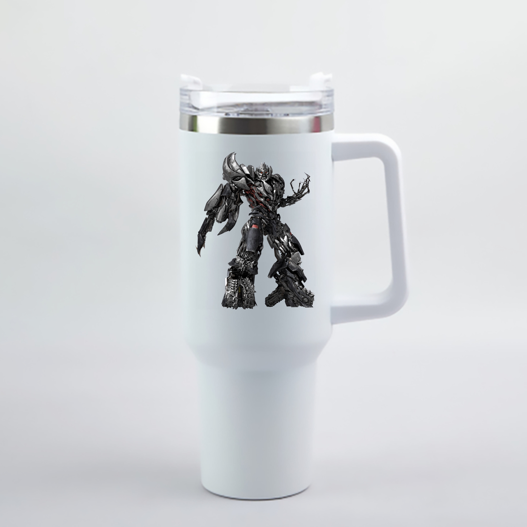 （画像用） Transformers トランスフォーマー 1200mL車用タンブラー - クリスタルステッカー（プラスチックストロー付き）