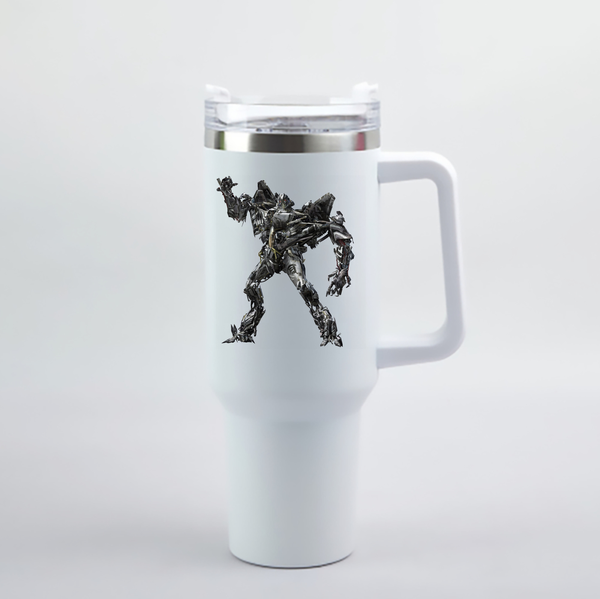 （画像用） Transformers トランスフォーマー 1200mL車用タンブラー - クリスタルステッカー（プラスチックストロー付き）