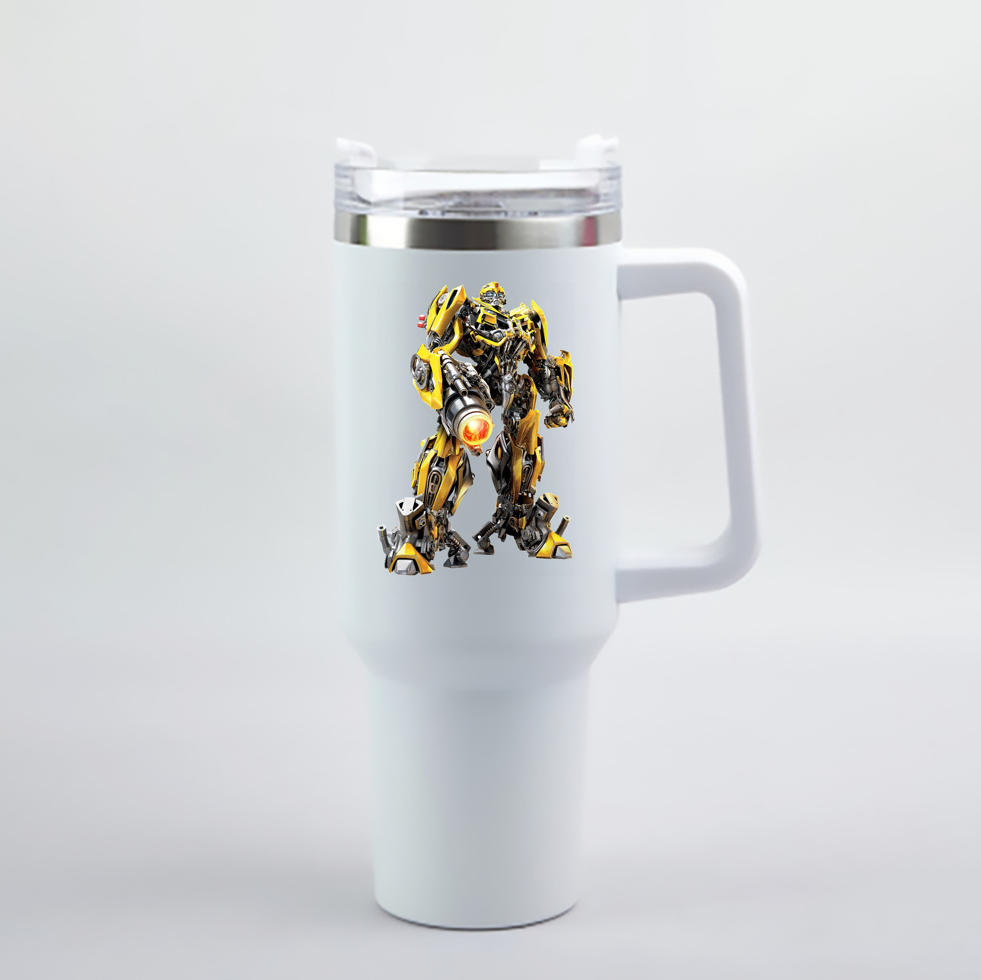 （画像用） Transformers トランスフォーマー 1200mL車用タンブラー - クリスタルステッカー（プラスチックストロー付き）