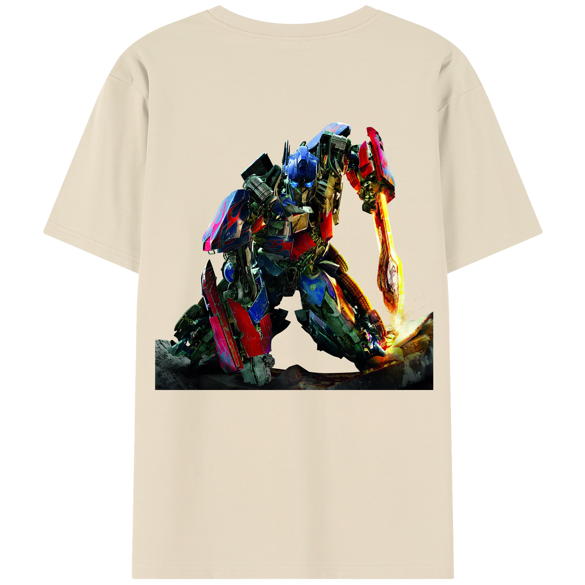 （画像用） Transformers トランスフォーマー 綿100％半袖Tシャツ（背面プリント）
