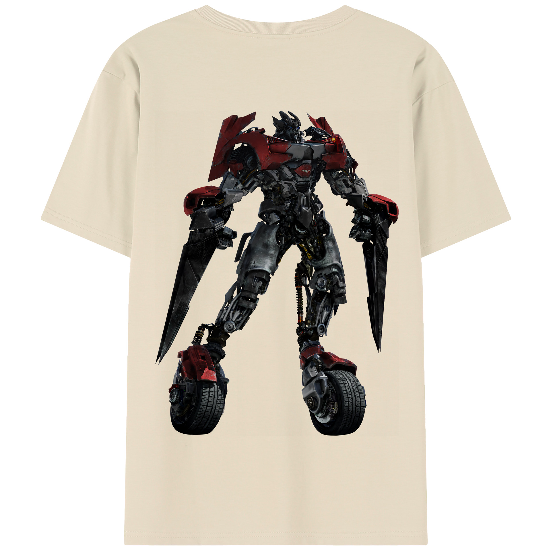 （画像用） Transformers トランスフォーマー 綿100％半袖Tシャツ（背面プリント）