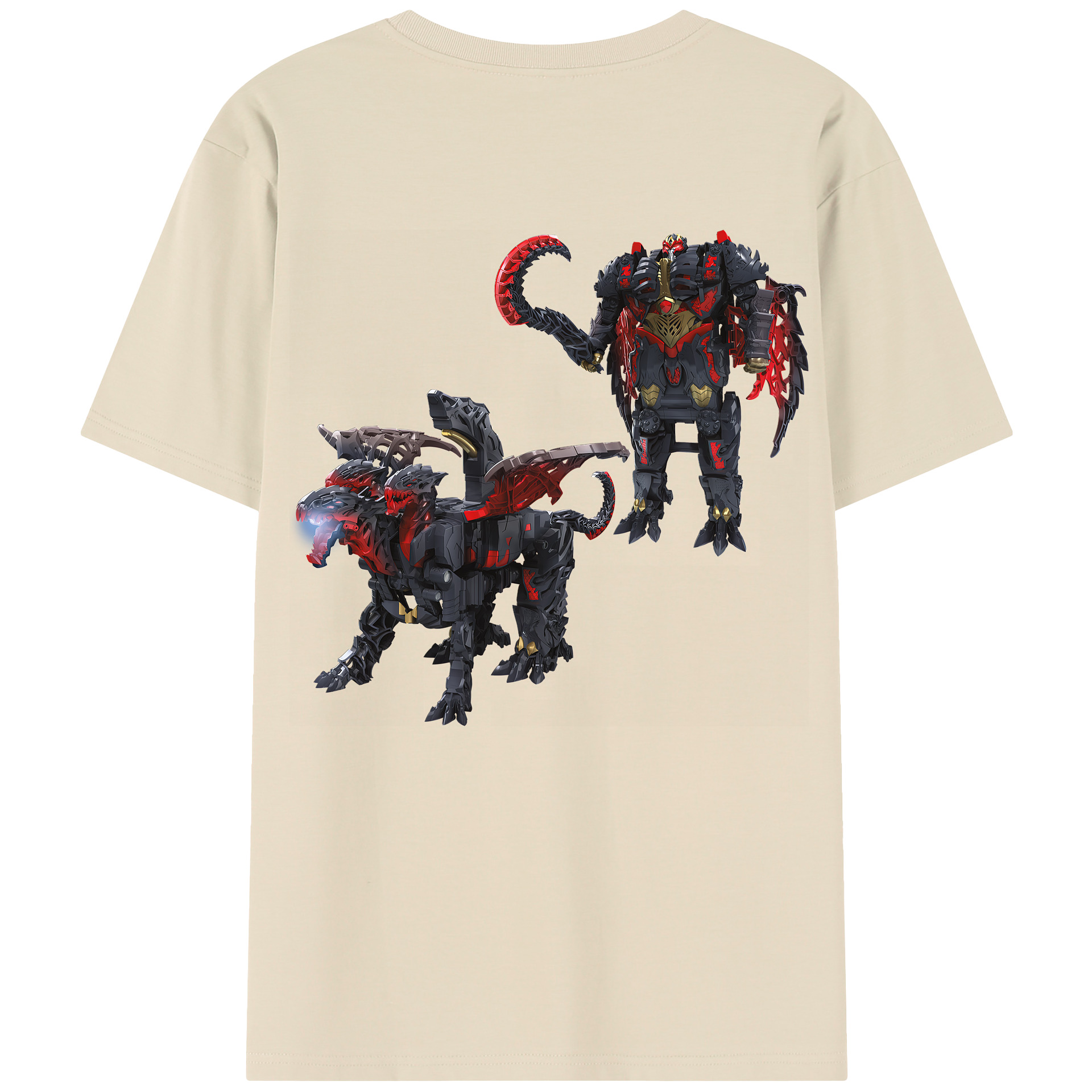 （画像用） Transformers トランスフォーマー 綿100％半袖Tシャツ（背面プリント）