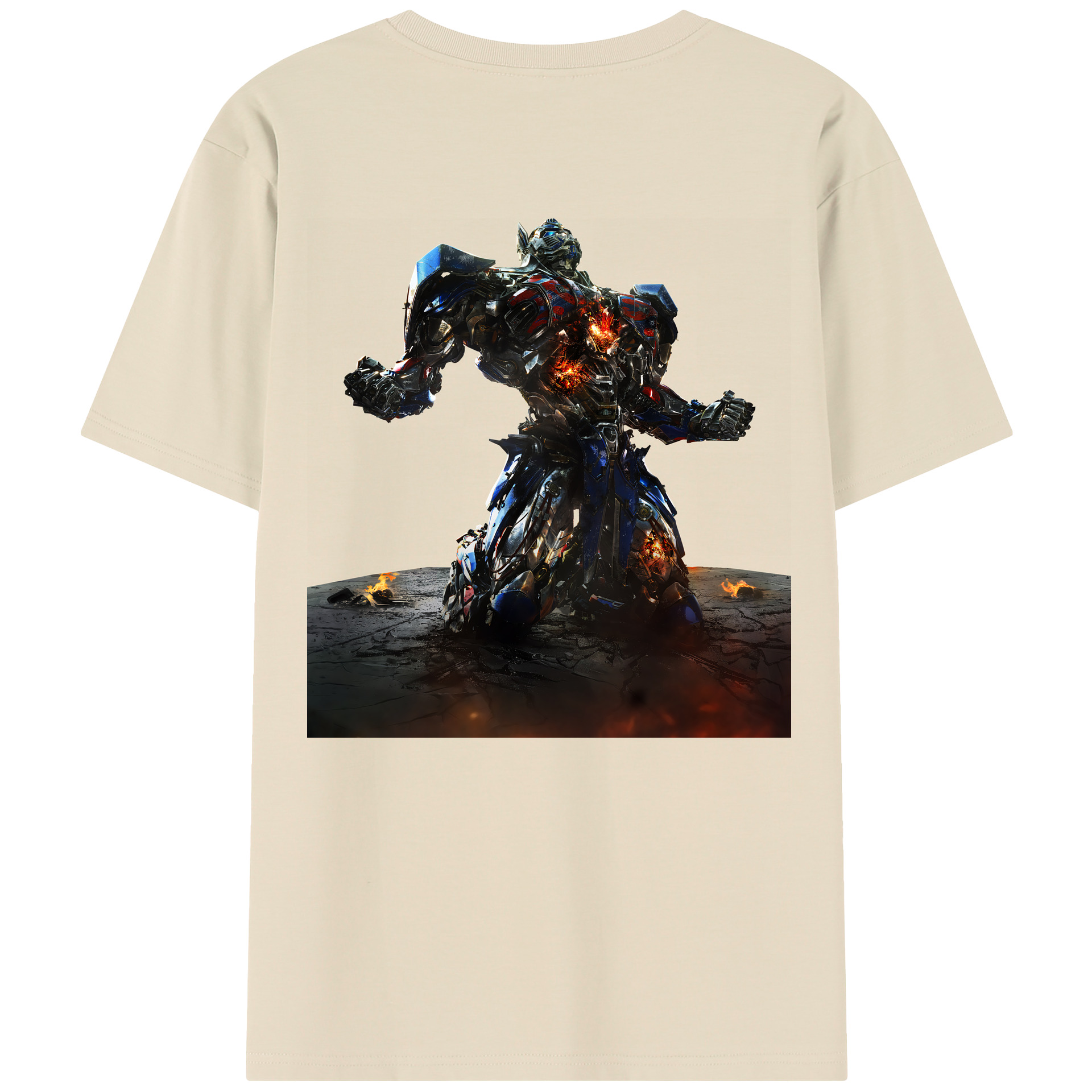 （画像用） Transformers トランスフォーマー 綿100％半袖Tシャツ（背面プリント）