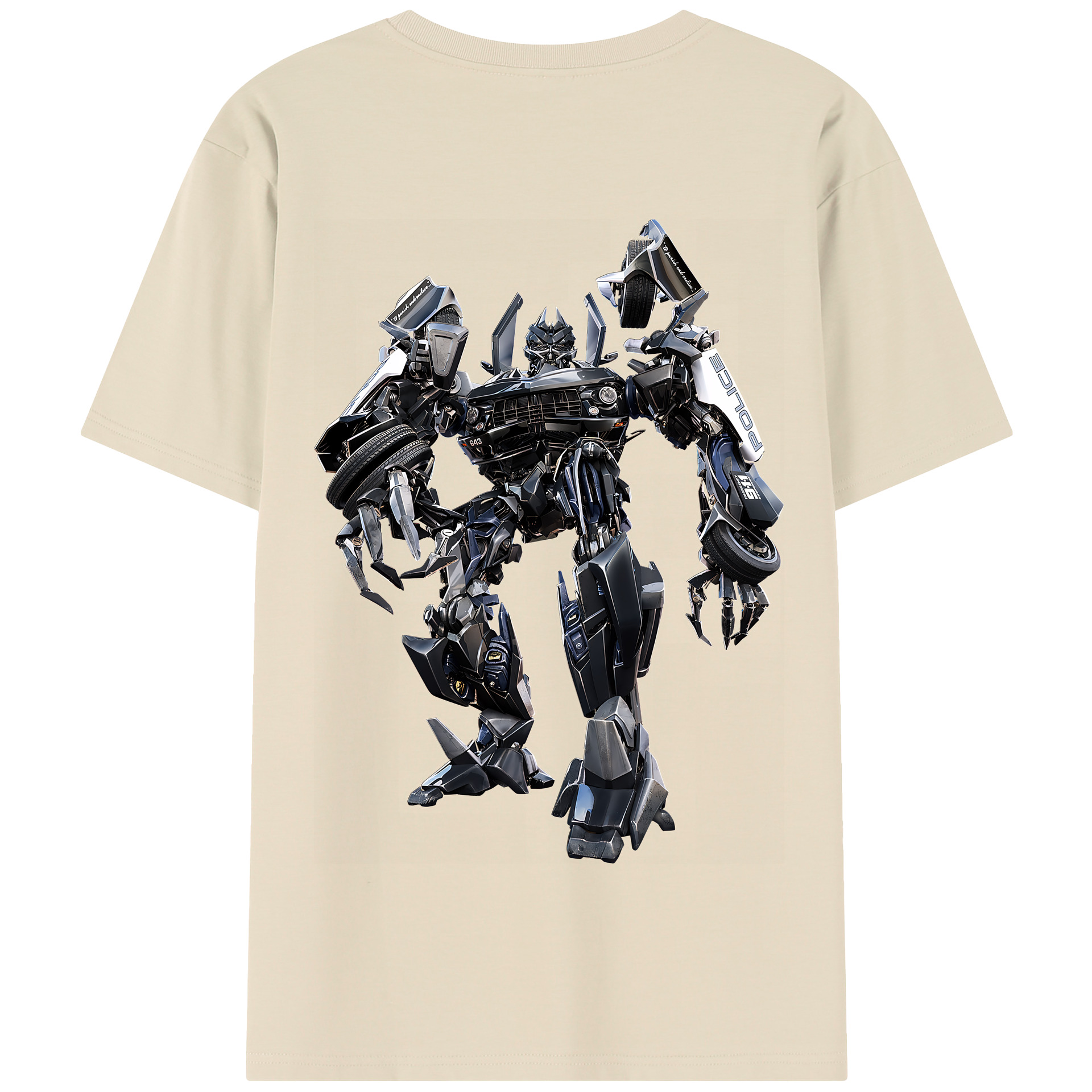 （画像用） Transformers トランスフォーマー 綿100％半袖Tシャツ（背面プリント）
