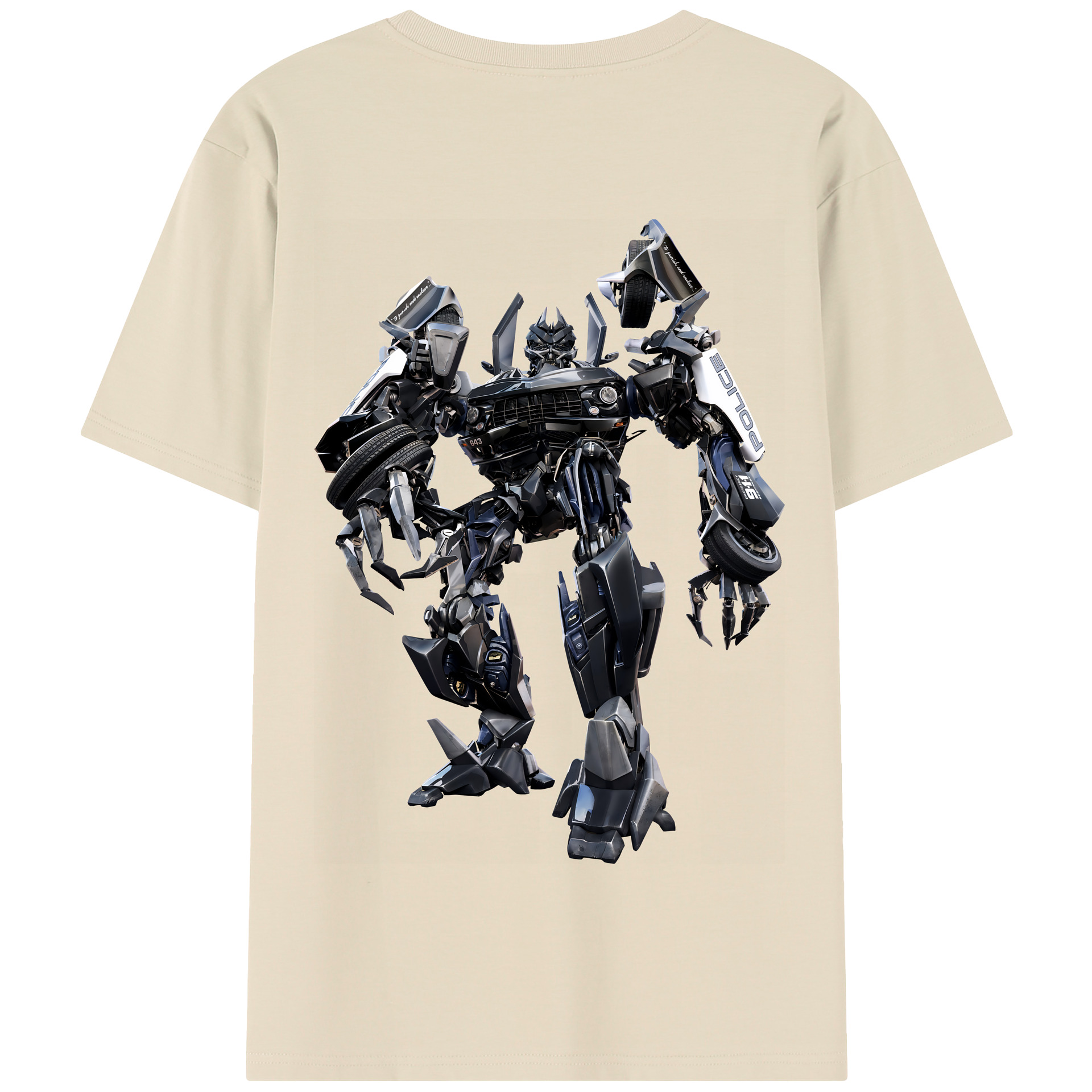 （画像用） Transformers トランスフォーマー 綿100％半袖Tシャツ（背面プリント）