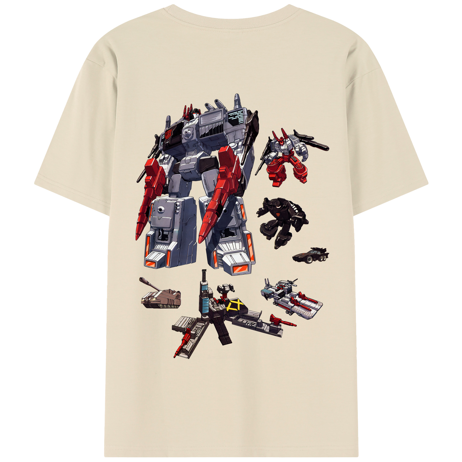 （画像用） Transformers トランスフォーマー 綿100％半袖Tシャツ（背面プリント）