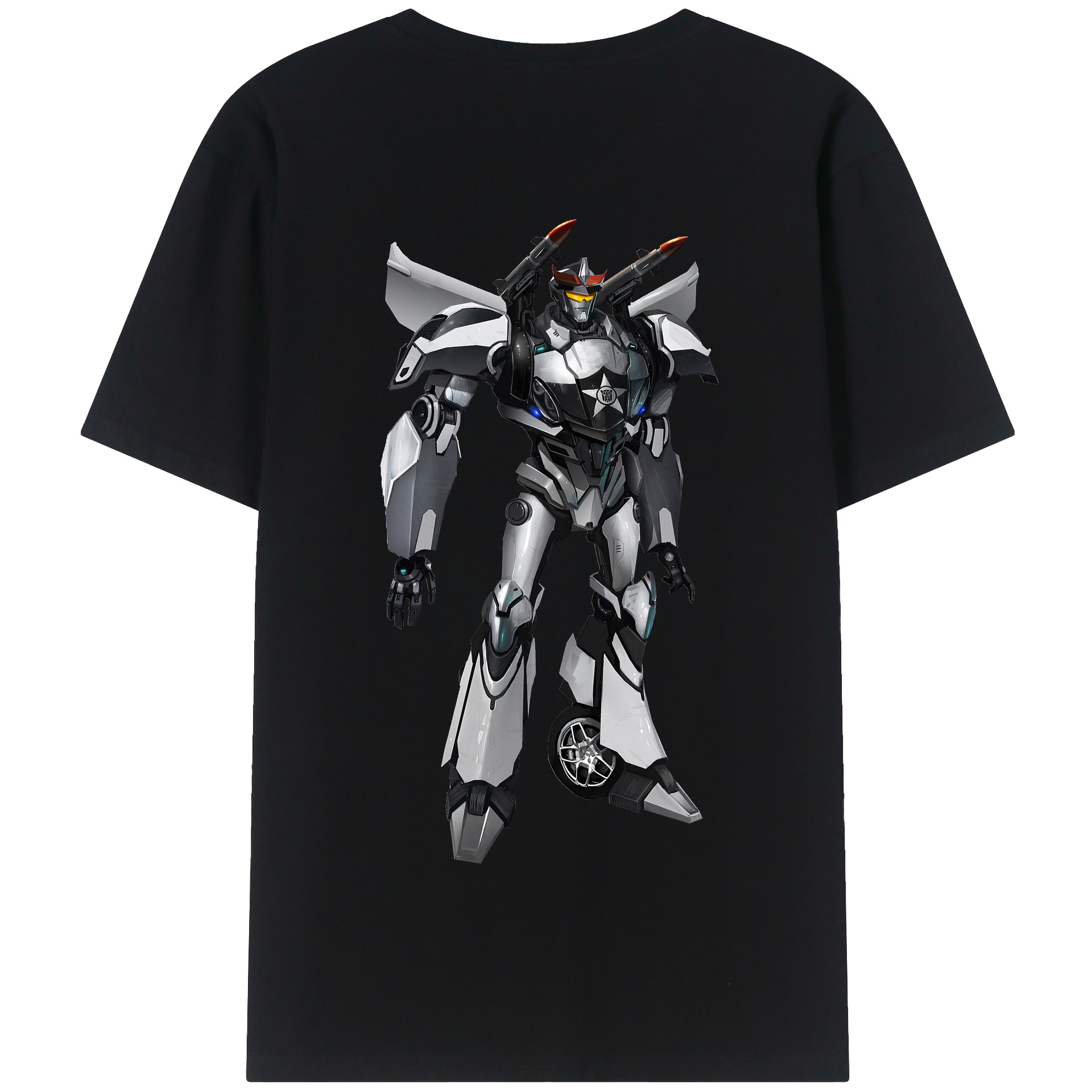（画像用） Transformers トランスフォーマー 綿100％半袖Tシャツ（背面プリント）