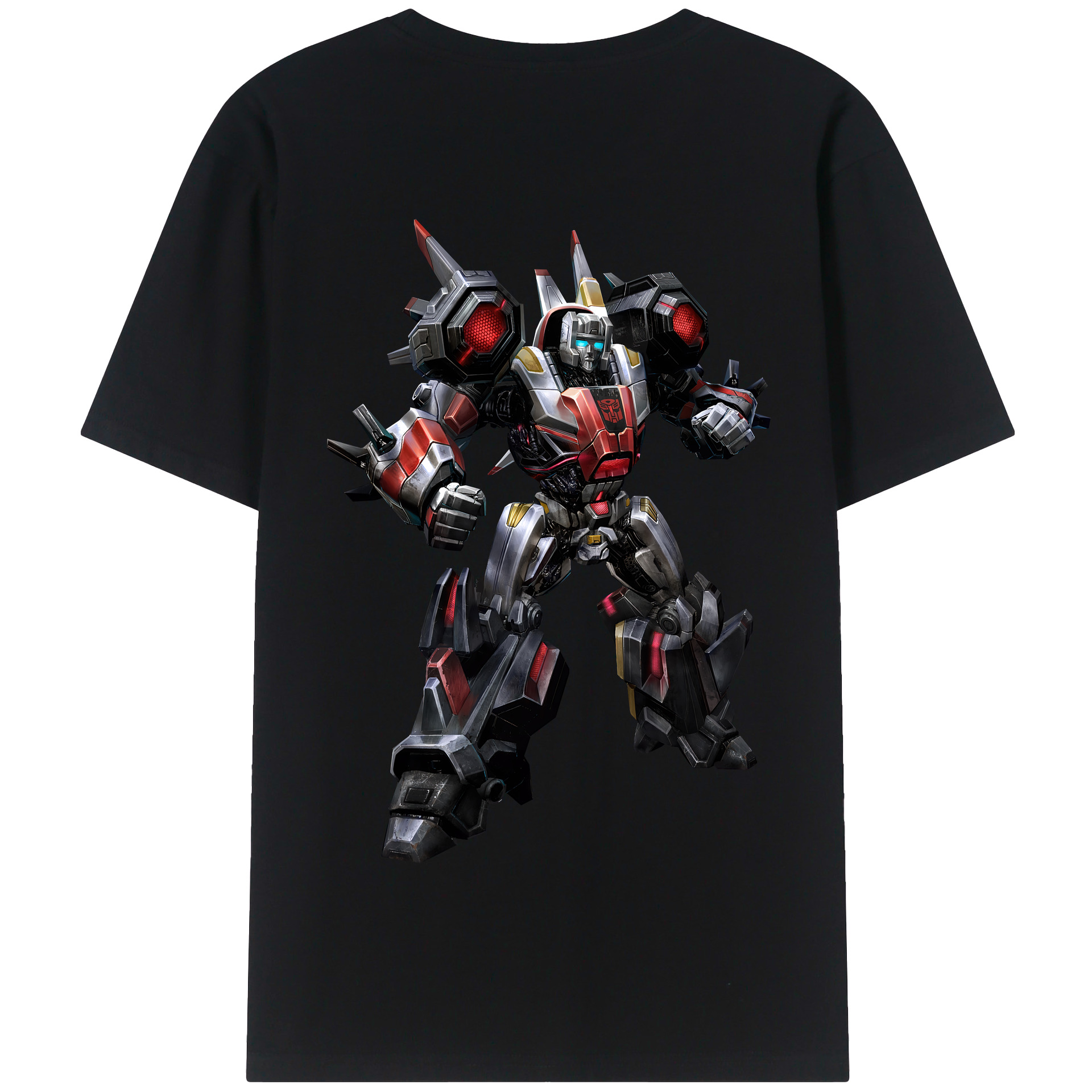 （画像用） Transformers トランスフォーマー 綿100％半袖Tシャツ（背面プリント）