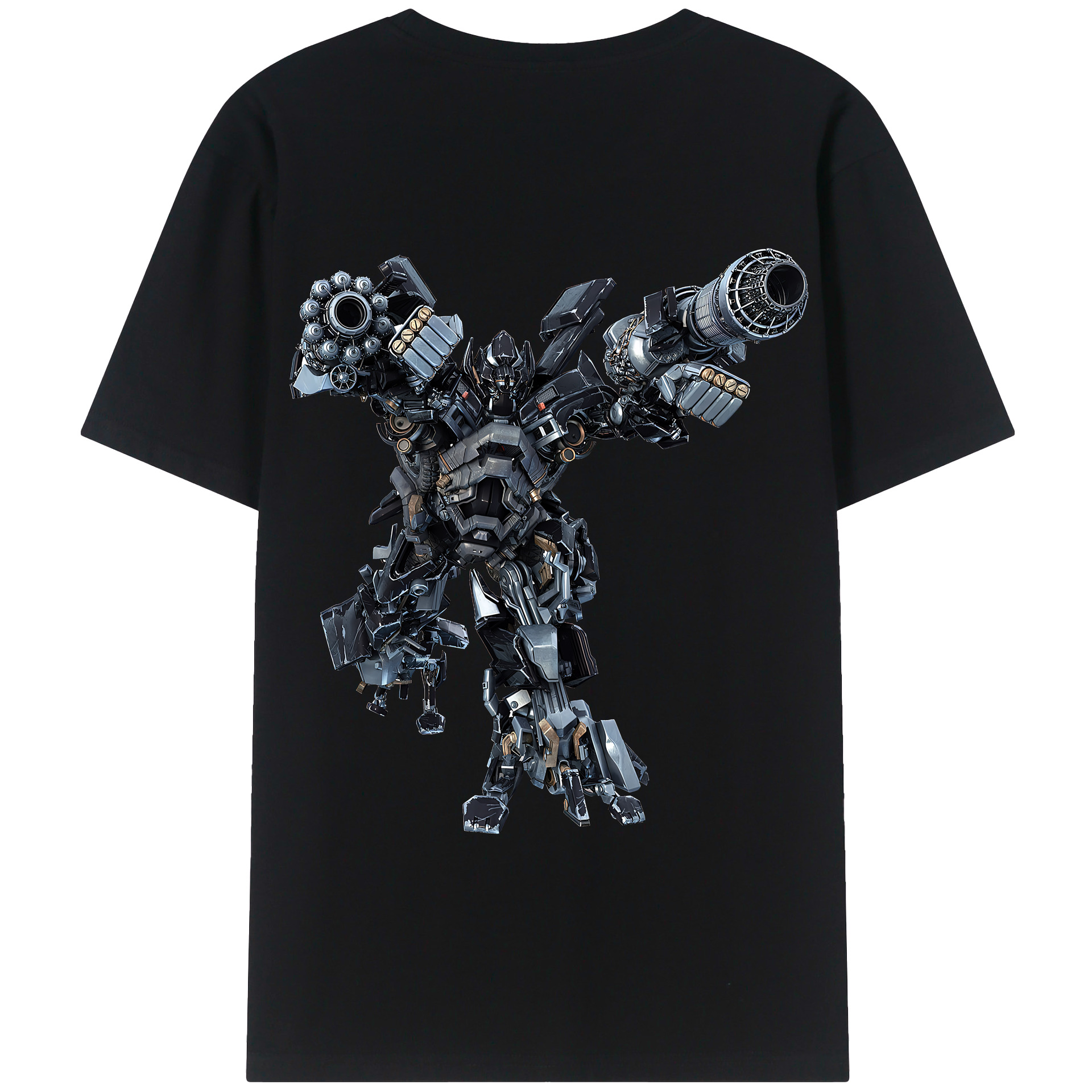 （画像用） Transformers トランスフォーマー 綿100％半袖Tシャツ（背面プリント）